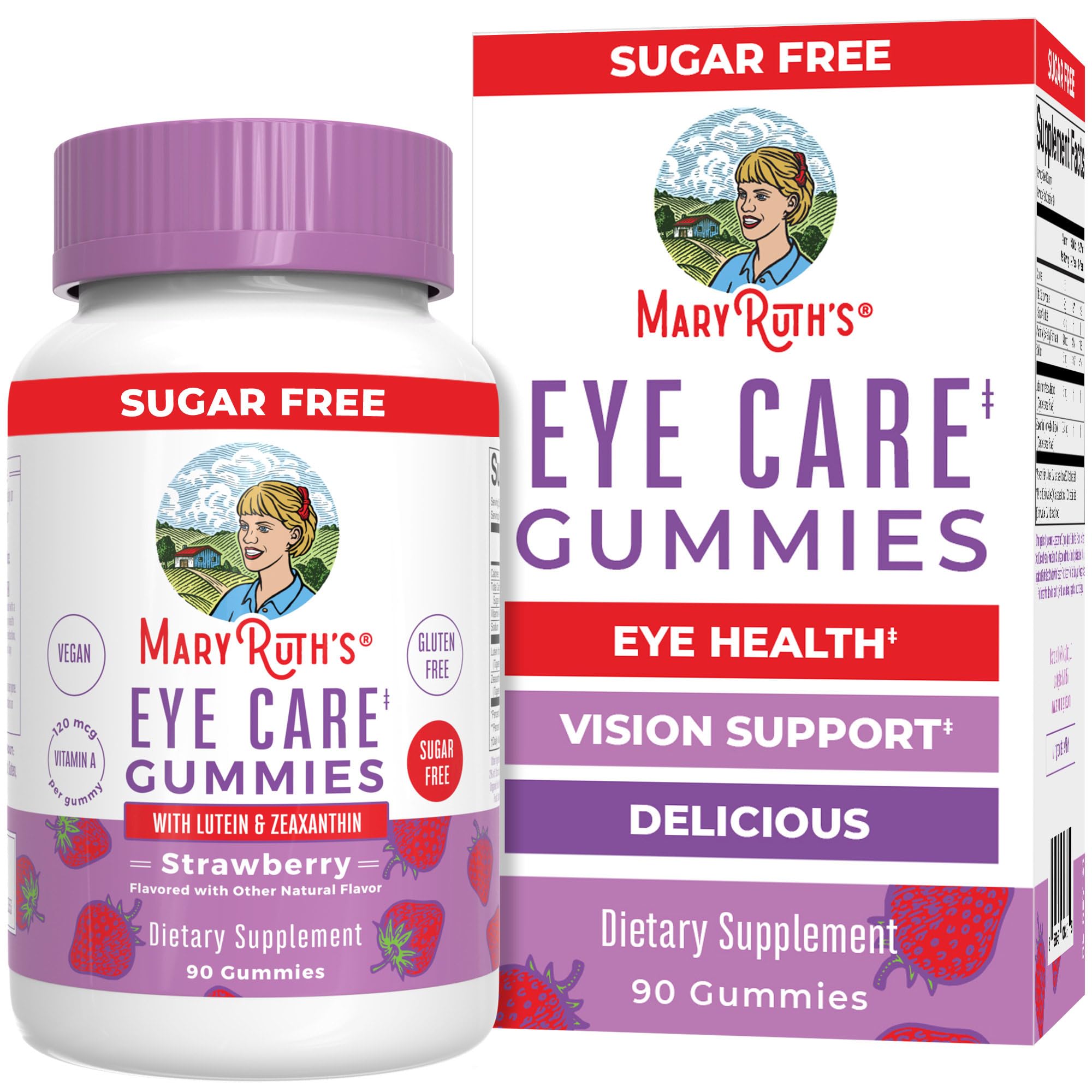 MaryRuth Organics Eye Care Gummies | Eye Health Vitamins for Adults and Kids | Lutein and Zeaxanthin Supplements | for Eyes | Vegan | Non-GMO | Gluten Free | 90 Count MARYRUTH'S uk supplements
