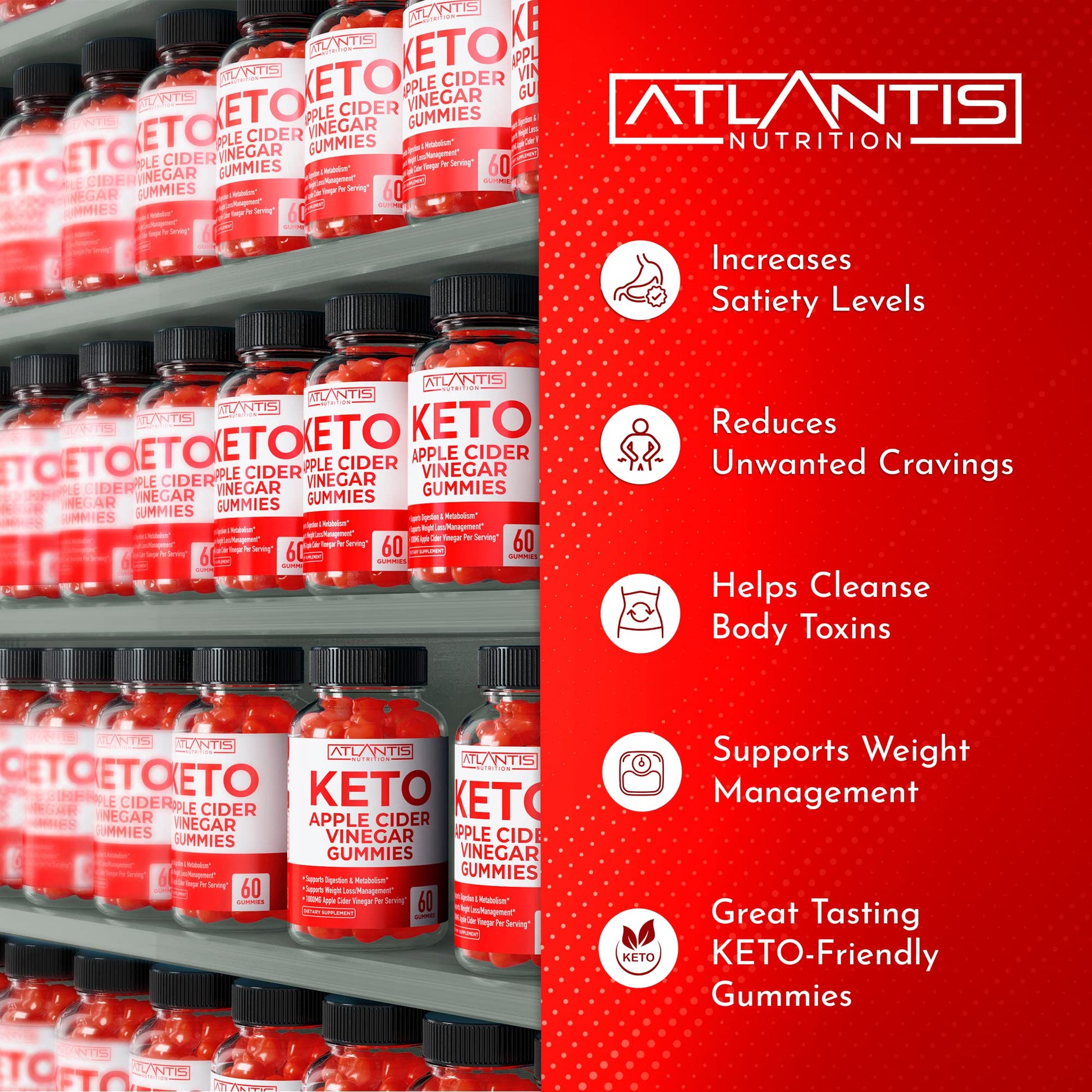 Keto ACV Gummies for Weight Loss - Apple Cider Vinegar Keto ACV Gummies Formulated Atlantis Nutrition uk supplements