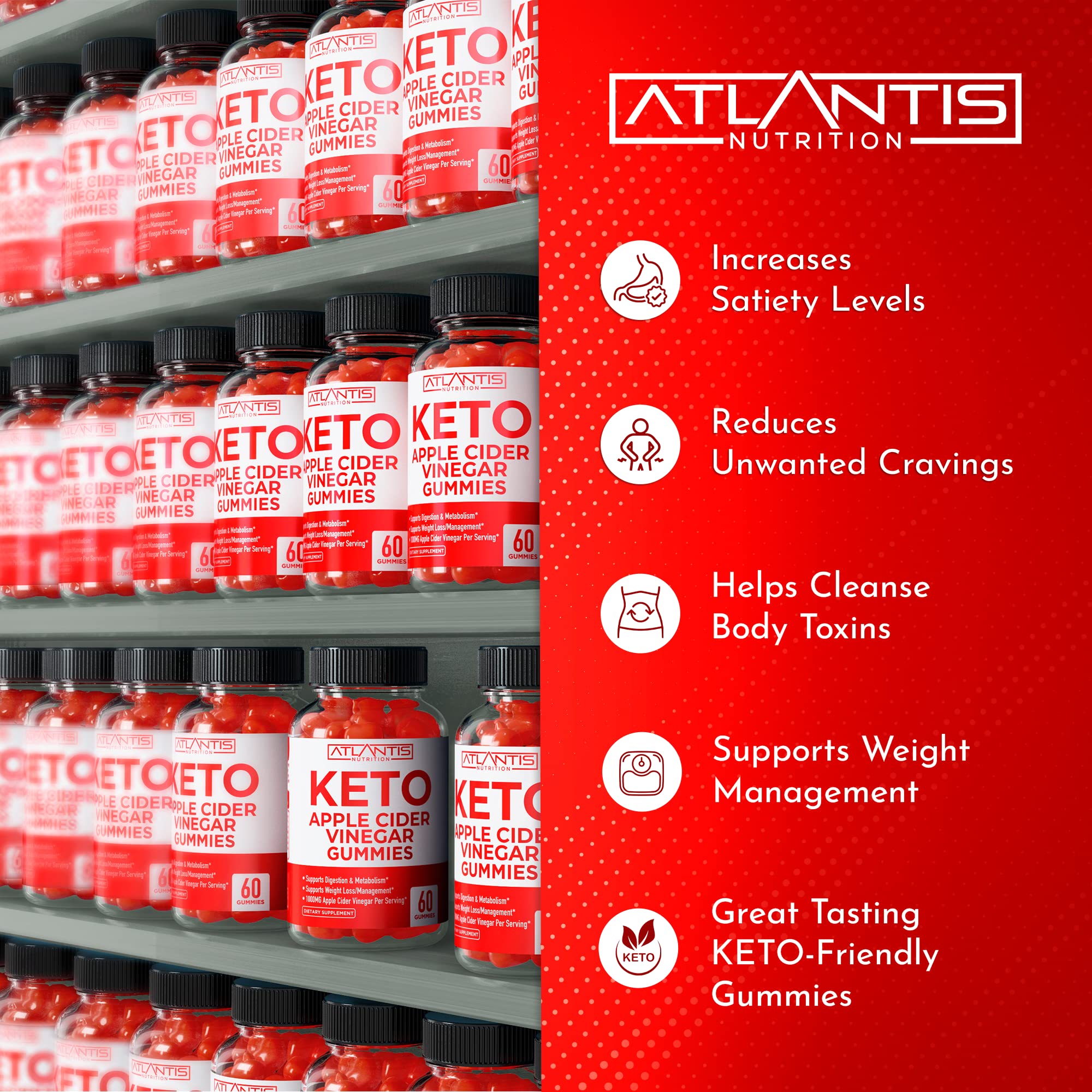 Keto ACV Gummies for Weight Loss - Apple Cider Vinegar Keto ACV Gummies Formulated Atlantis Nutrition uk supplements