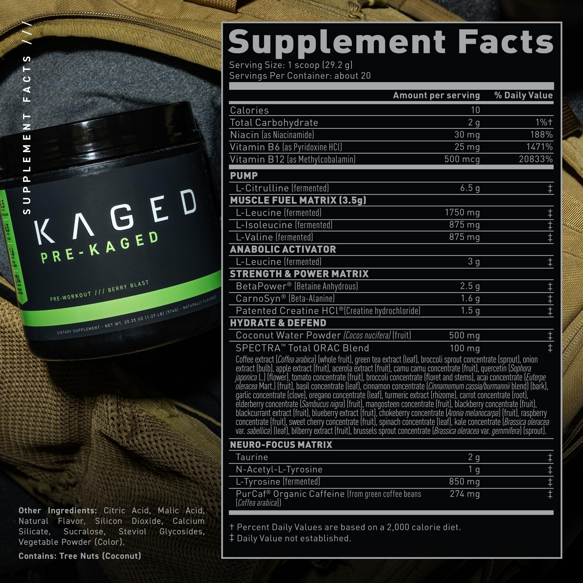 Kaged Original Pre Workout Powder | Berry Blast | Pre-Kaged | Formulated with Creatine Kaged uk supplements
