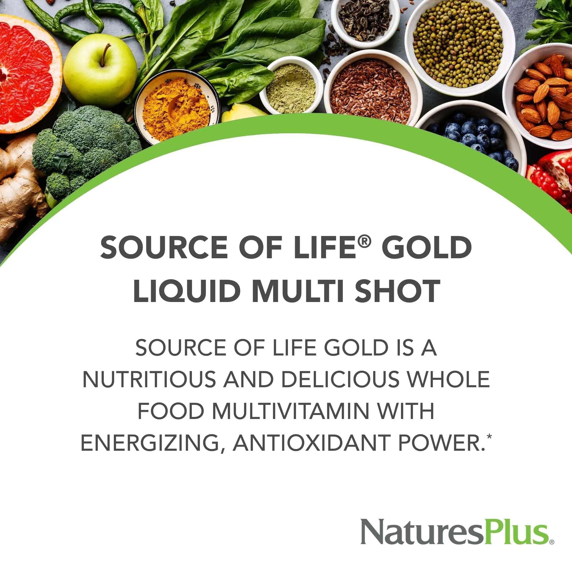 NaturesPlus Source of Life Gold Liquid Multi Shot - 1 fl oz, Case of 12 - Tropical Fruit Flavor - Provides Nutrients from 100+ Fruits and Vegetables - 12 Servings NaturesPlus uk supplements