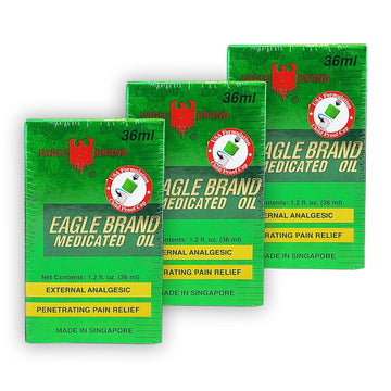 Eagle Brand Medicated Green Oil 36mL 1.2 fl oz Large Pack of 3 Eagle Brand uk supplements