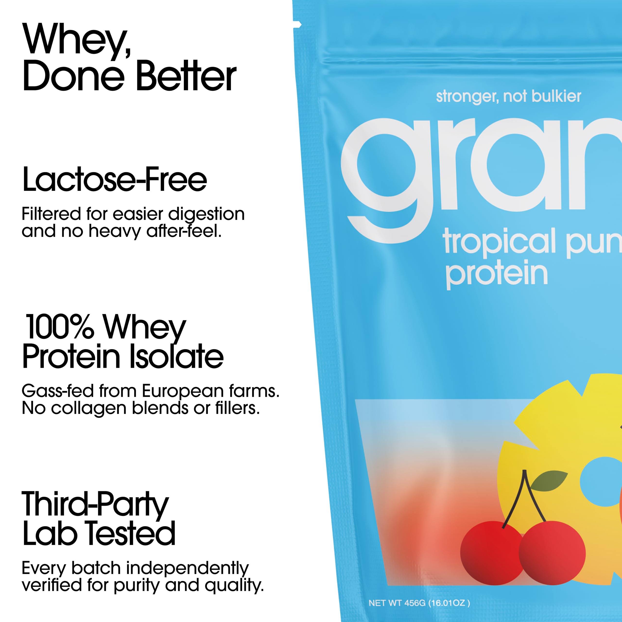 GRAMMS Clear Protein Powder Packets 20G Protein Sample Packets Variety Flavors for Women & Men | Lactose Free, Grass-Fed Whey Isolate, Gluten Free, Zero Sugar, Gut Friendly, Non-Bloating(9 Pack) GRAMMS uk supplements