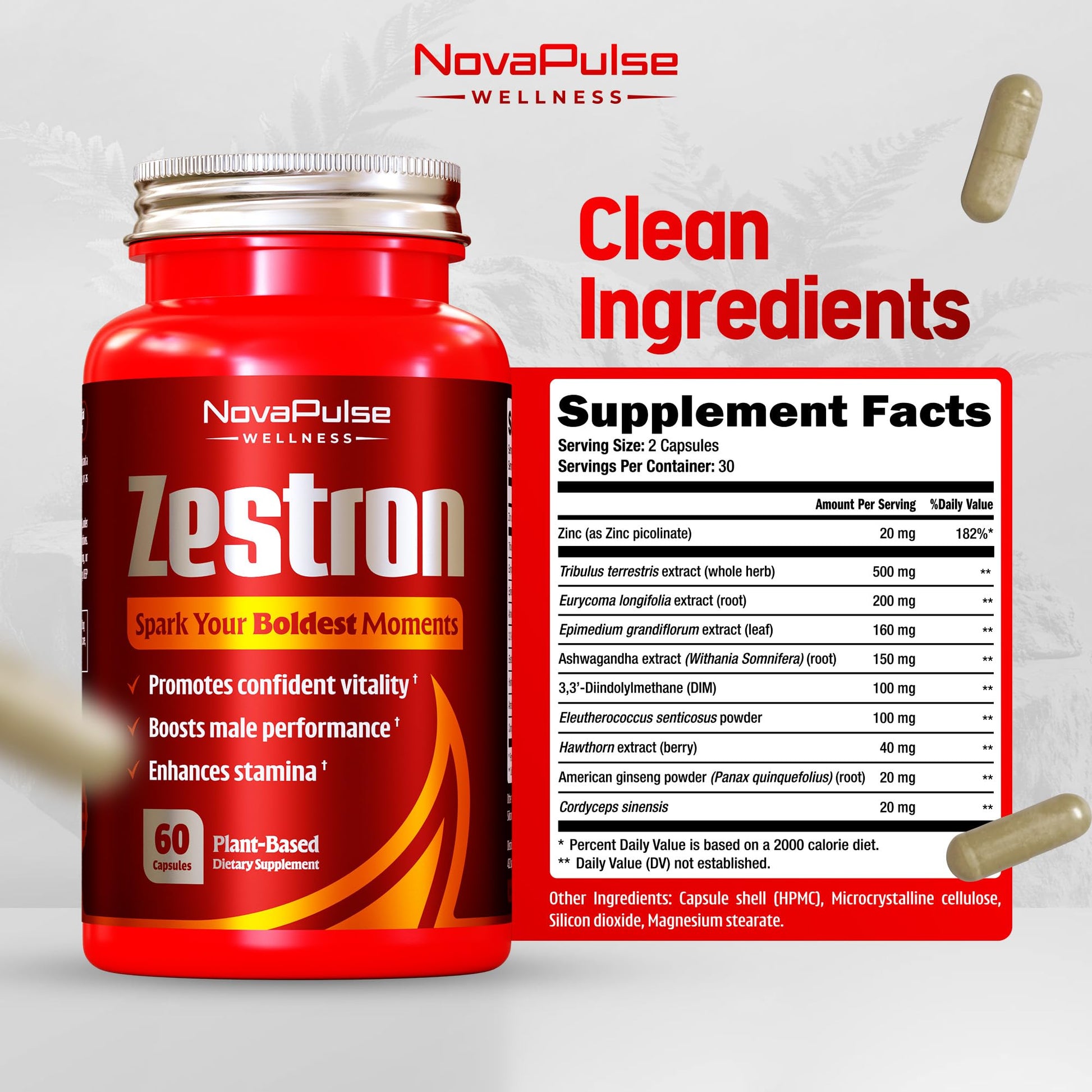 Male Enhancing Supplement Fast Acting Enlargement Pills for Men - Enhanced Size, Drive, Blood Flow, Libido, Testosterone Booster, Strength, Endurance - Boost Performance & Confidence - 60 Capsules NovaPulse Wellness uk supplements
