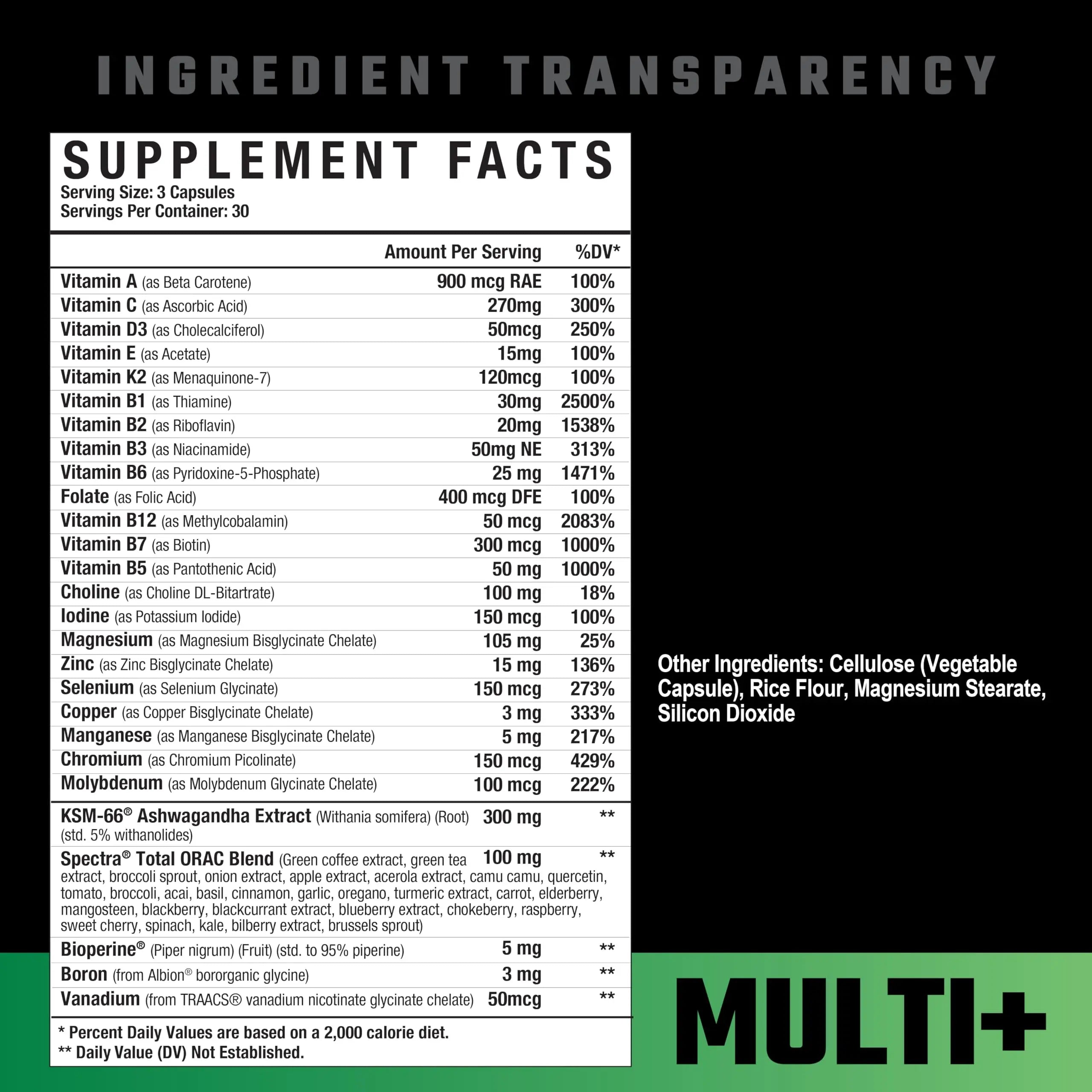 Axe & Sledge Multi Plus Multivitamin | 24 Bioavailable Vitamins & Minerals, Ashwagandha | Multivitamin for Women and Men Axe & Sledge uk supplements