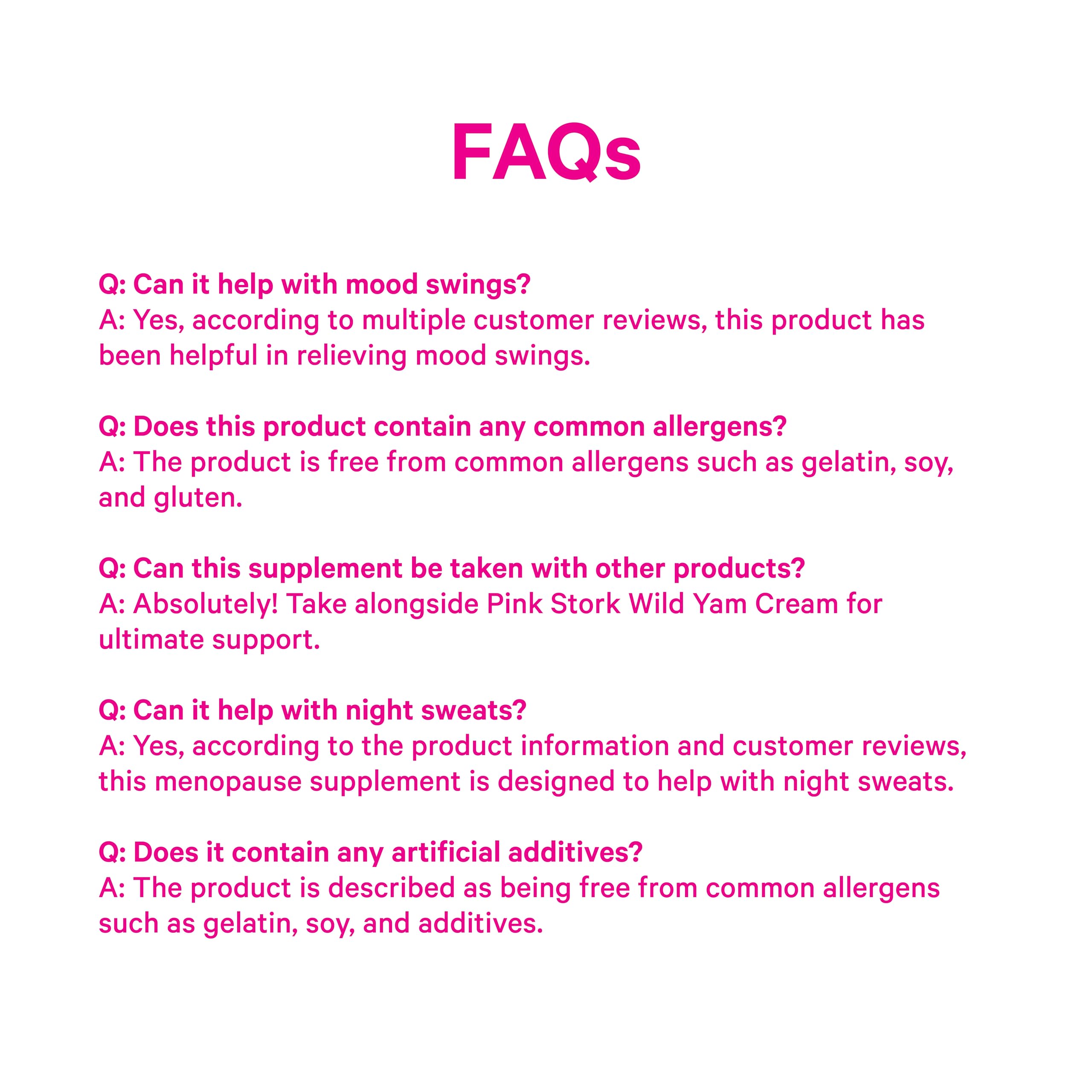 Pink Stork Menopause Support for Women - Hot Flash, Mood, Sleep, Weight, Cortisol & Hormonal Balance - Vegan, Estrogen-Free Perimenopause Relief - Ashwagandha, Maca - 60 Capsules Pink Stork uk supplements