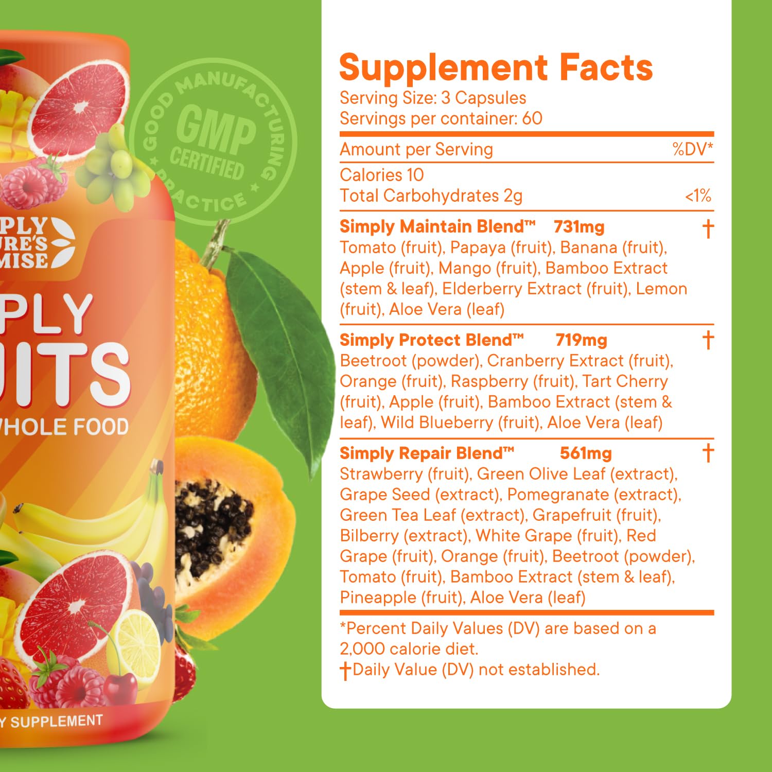 Simply Nature's Promise - Packed with Over 40 Different Fruits & Vegetables Simply Nature's Promise uk supplements