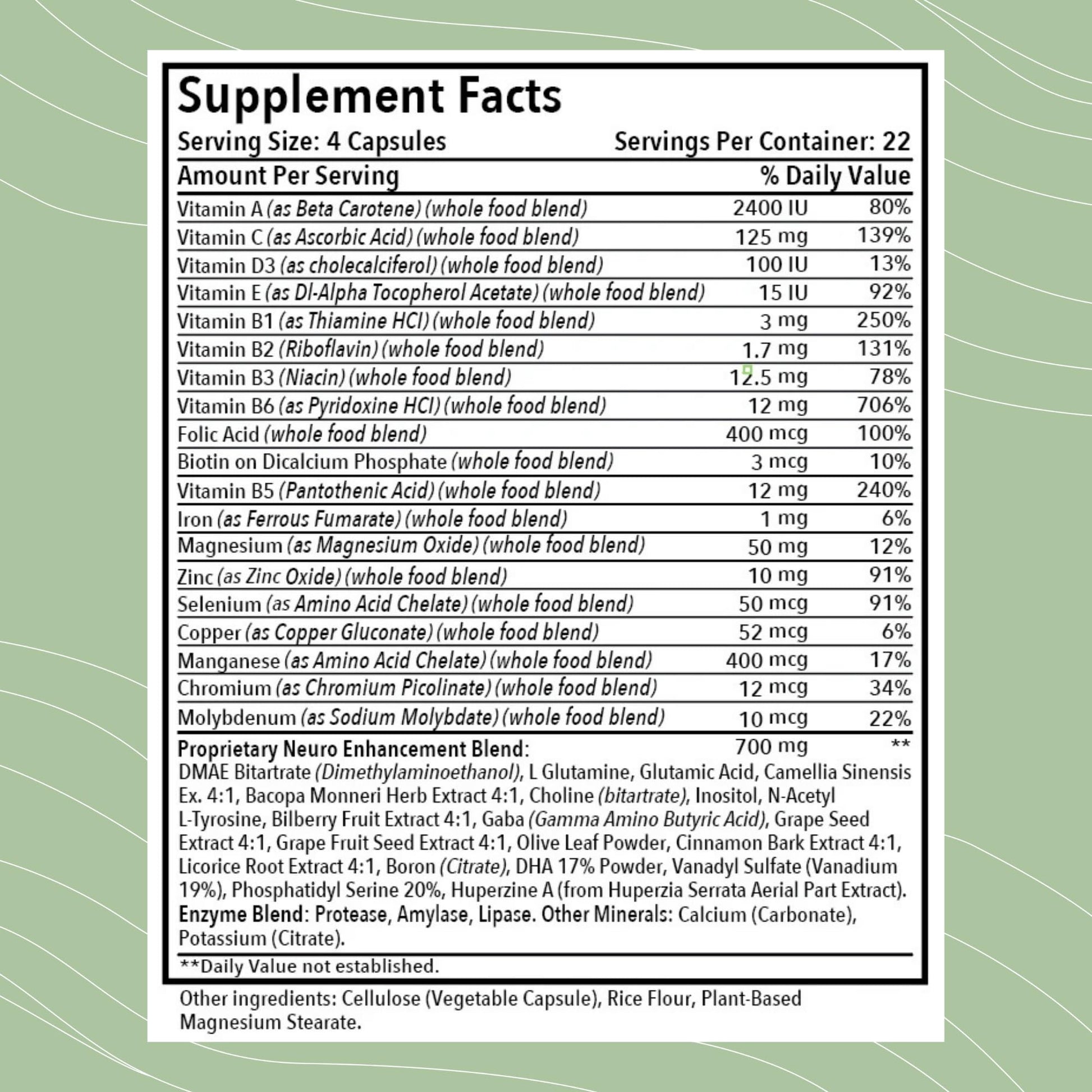 Optimal Health Systems Brain | Most Comprehensive Nootropic + Enzyme Delivery | 700 mg Scientific Neuroenhancment Blend | Boost Mood, Memory & Focus | 90 Capsules Optimal Health Systems uk supplements