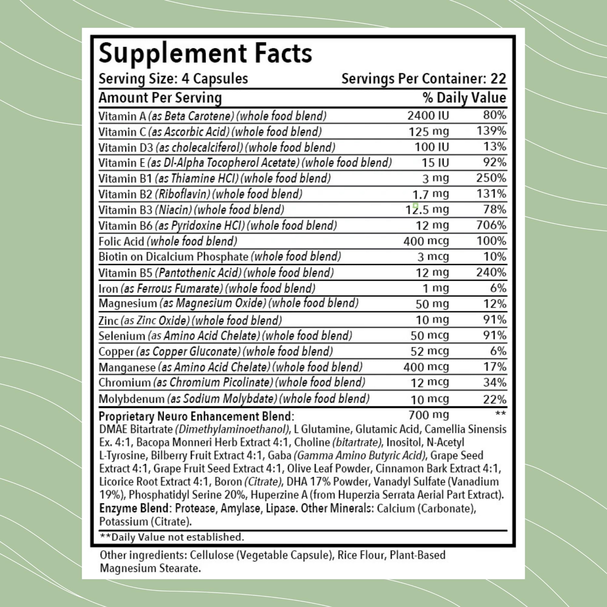 Optimal Health Systems Brain | Most Comprehensive Nootropic + Enzyme Delivery | 700 mg Scientific Neuroenhancment Blend | Boost Mood, Memory & Focus | 90 Capsules Optimal Health Systems uk supplements