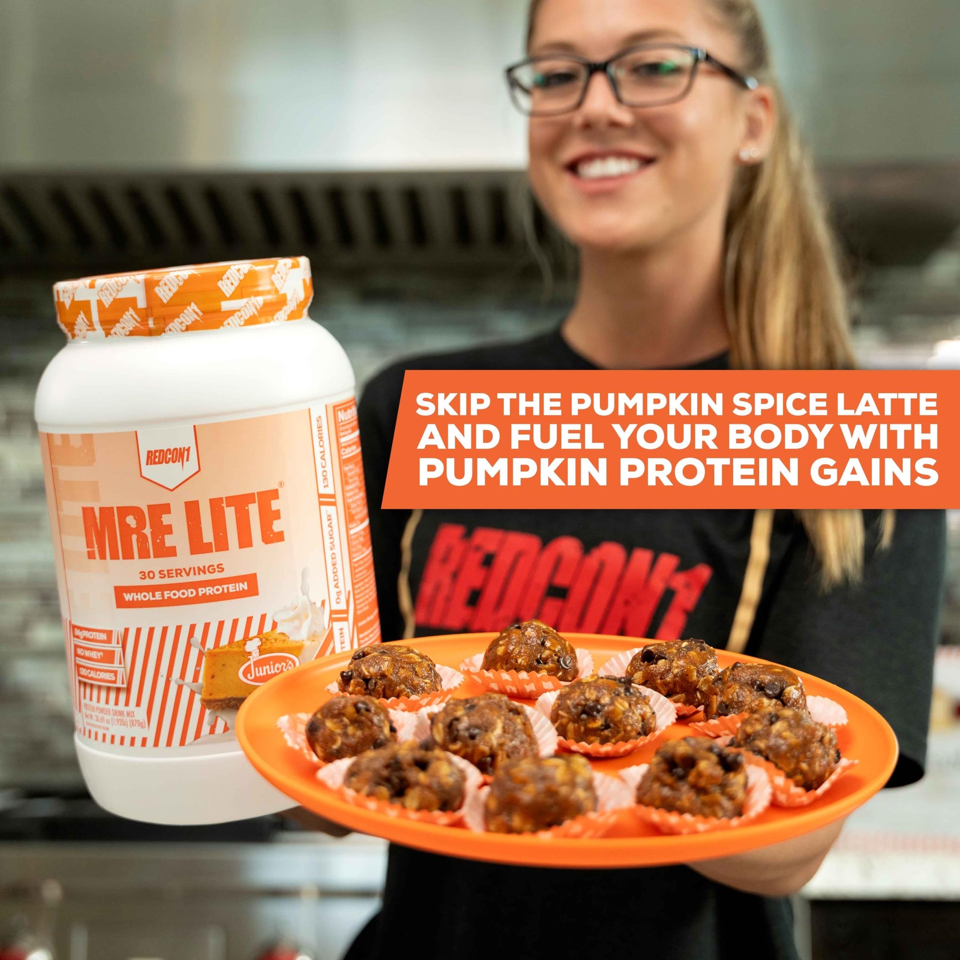 REDCON1 MRE Lite Whole Food Protein Powder, Juniors, Pumpkin Cheesecake - Low Carb REDCON1 uk supplements