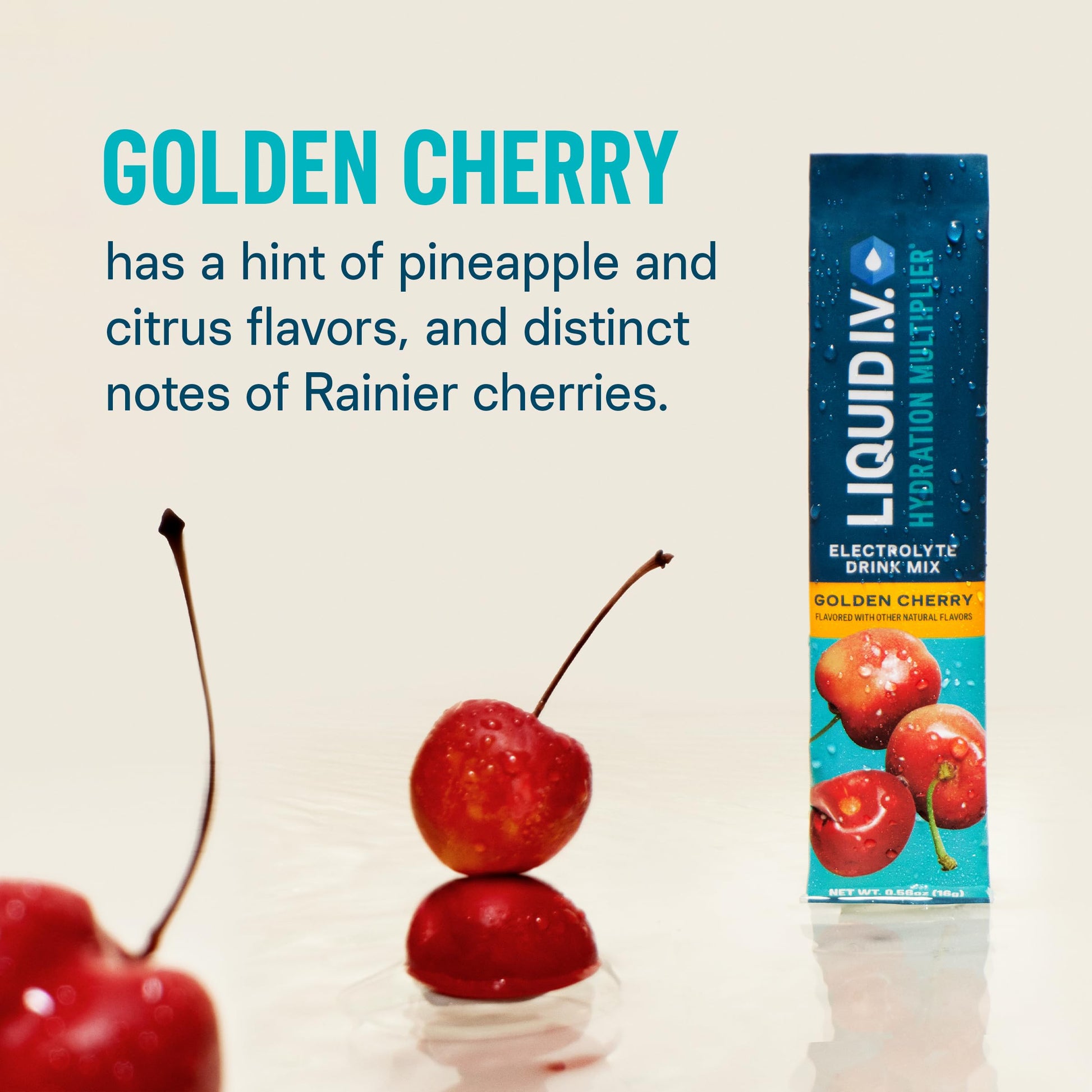 Liquid I.V.® Hydration Multiplier - Golden Cherry | Electrolyte Powder Drink Mix | 3 Pack (48 Servings) Liquid I.V. uk supplements