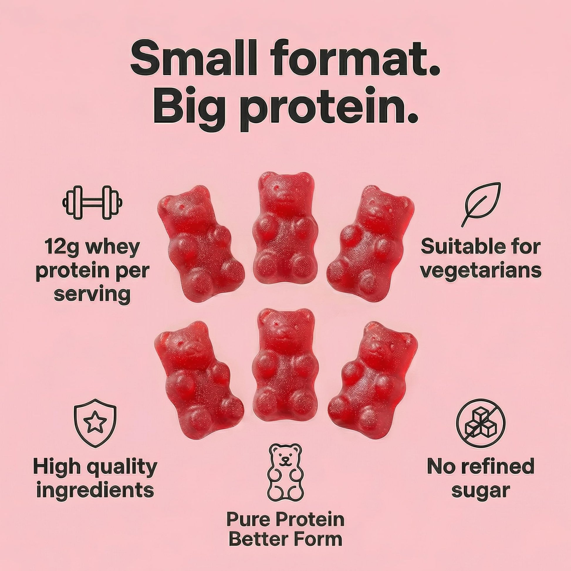 FUELE+ Protein Gummies – 12g High Protein Snack, Mixed Berry Flavor, No Added Sugar, Whey Protein Gummies, Supports Muscle Recovery, Post Workout Supplement FUELE+ uk supplements
