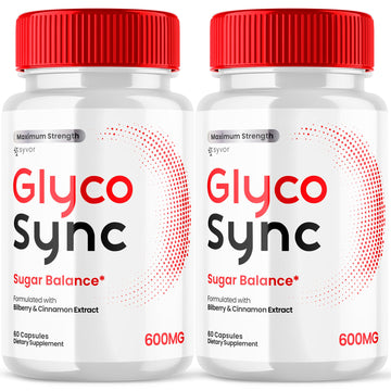 (2 Pack) Glyco Sync Capsules, Official Glyco Sync Balance Pills with All Natural Ingredients, Advanced Formula GlycoSync Joint Health and Wellness Support Max Strength for Men & Women (120 Capsules) Syvor uk supplements