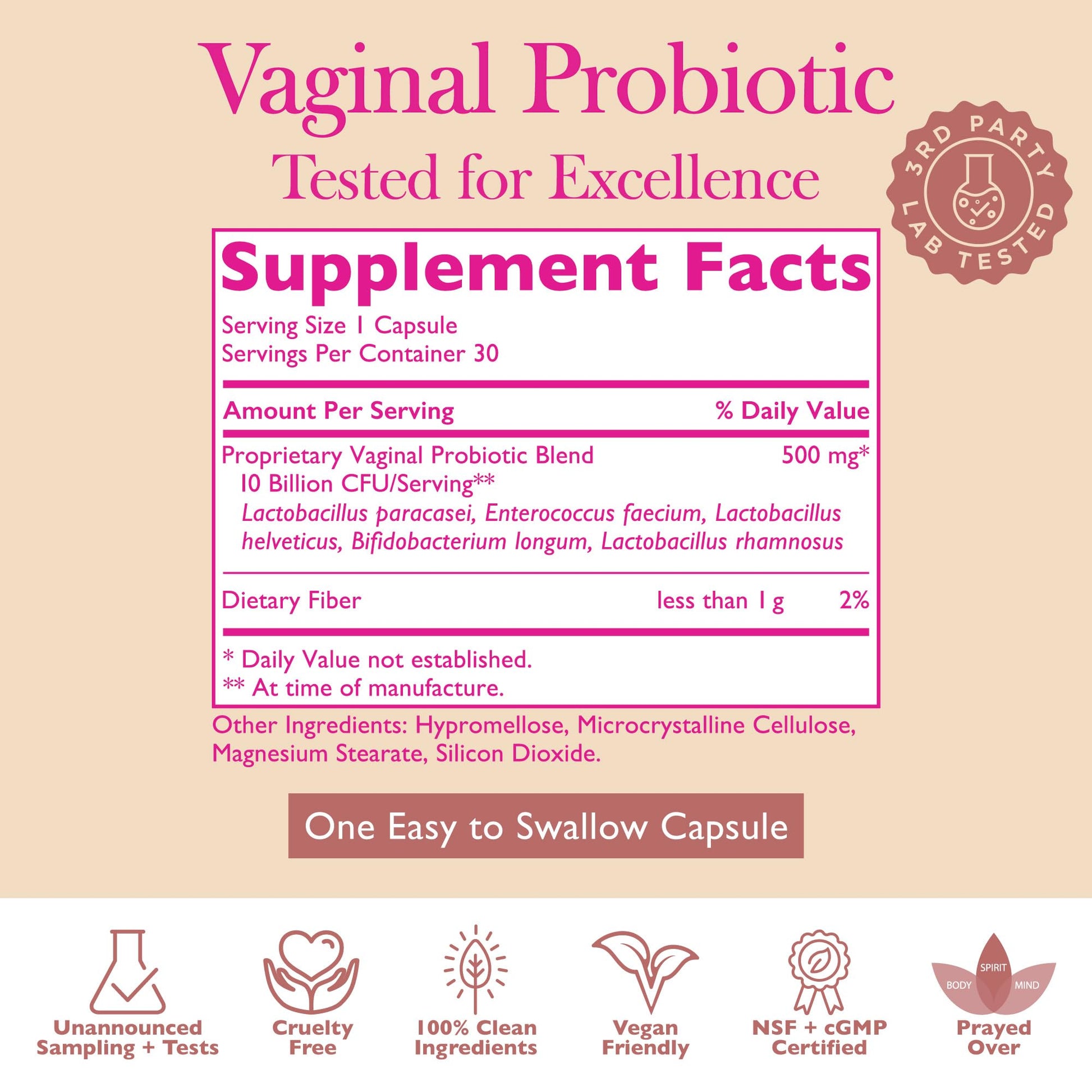 Amy Suzanne Vaginal Probiotics for Women - 10 Billion CFU Probiotic for pH Balance and Urinary Tract Health Amy Suzanne uk supplements