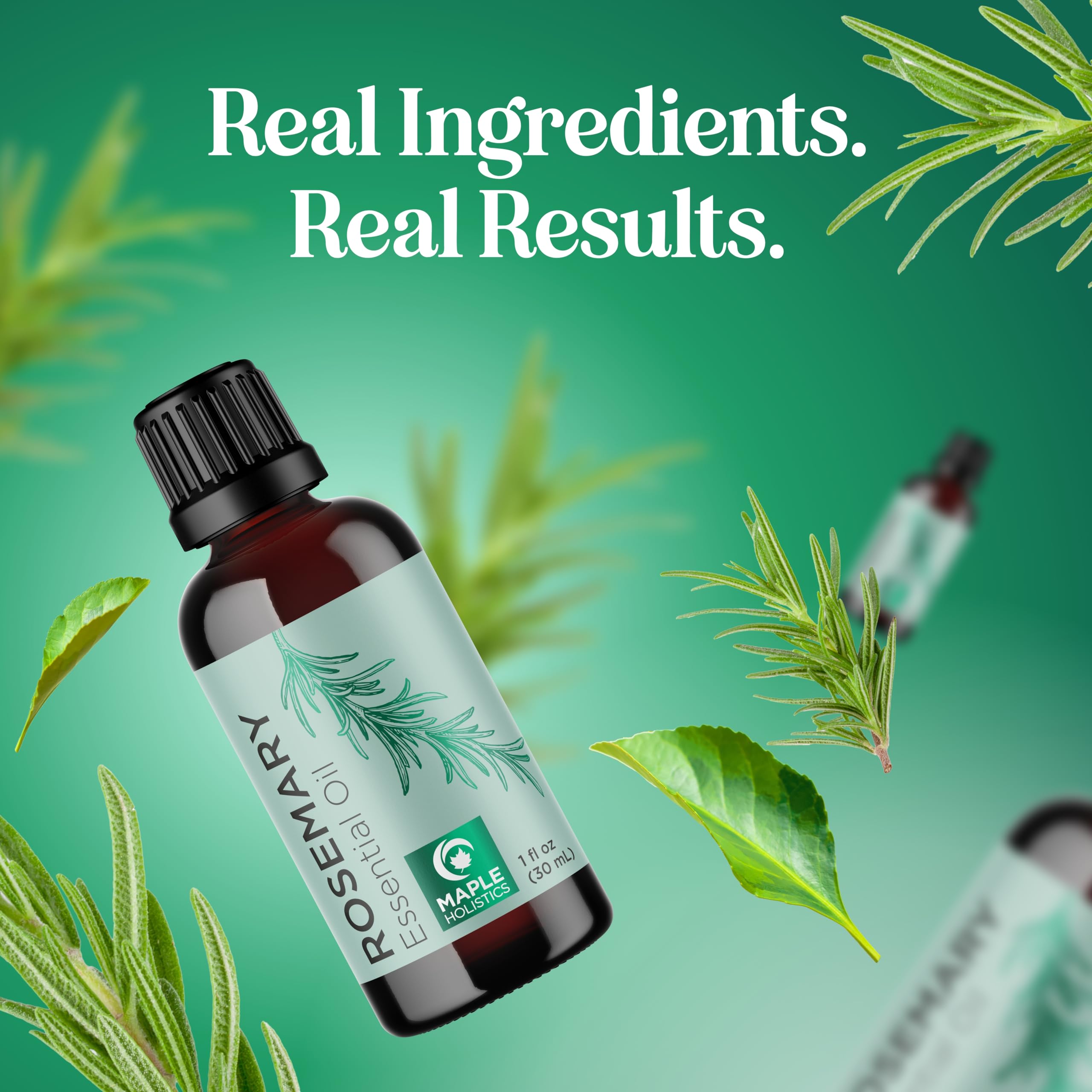 Pure Rosemary Essential Oil for Aromatherapy - Pure Rosemary Oil for Hair Skin and Nails Maple Holistics uk supplements
