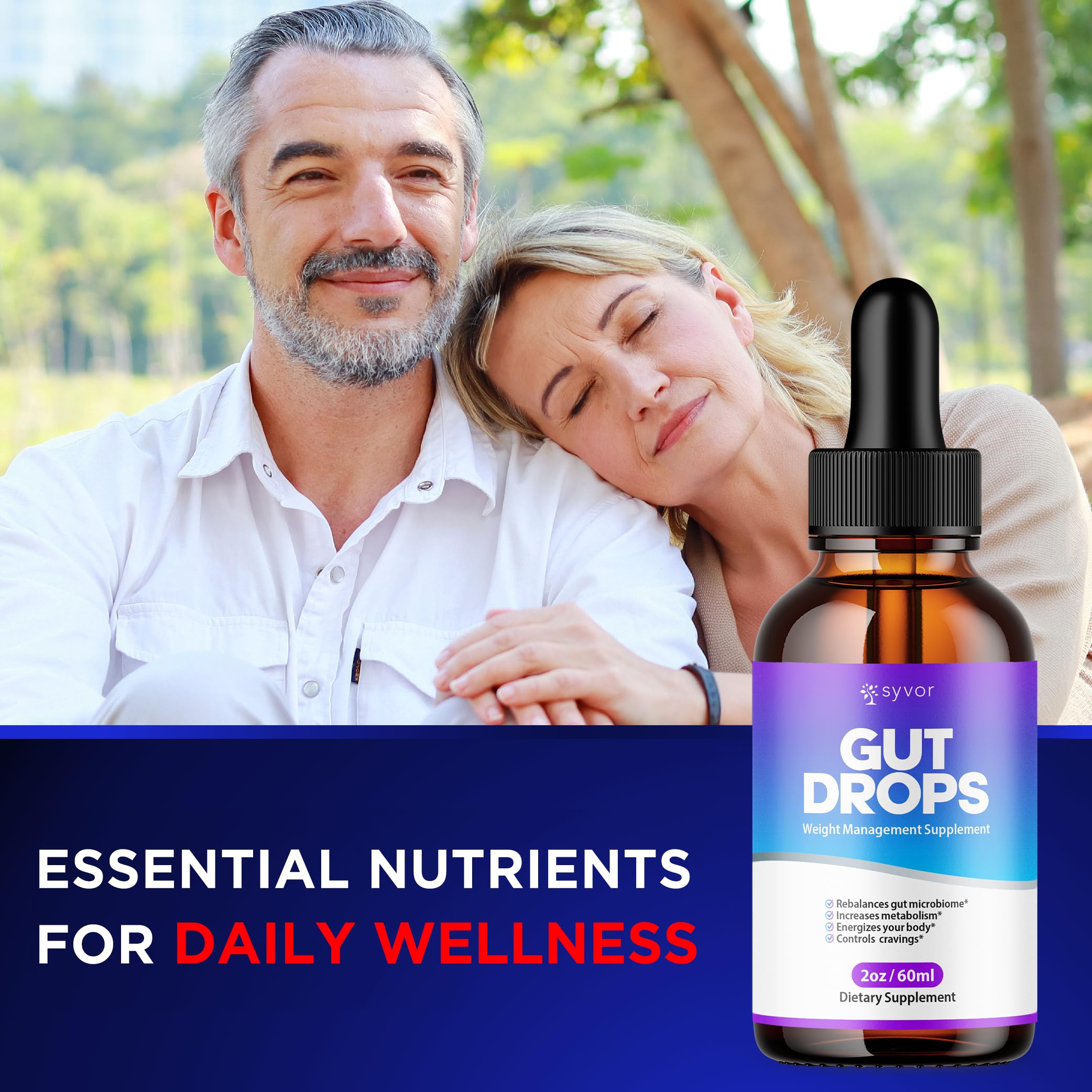 Gut Drops, Official Gut Drops Liquid Supplement Advanced All Natural Vitamin Formula, GutDrop Maximum Strength Biome Support for Health Energy and Wellness Support for Men and Women (30 Servings) Syvor uk supplements