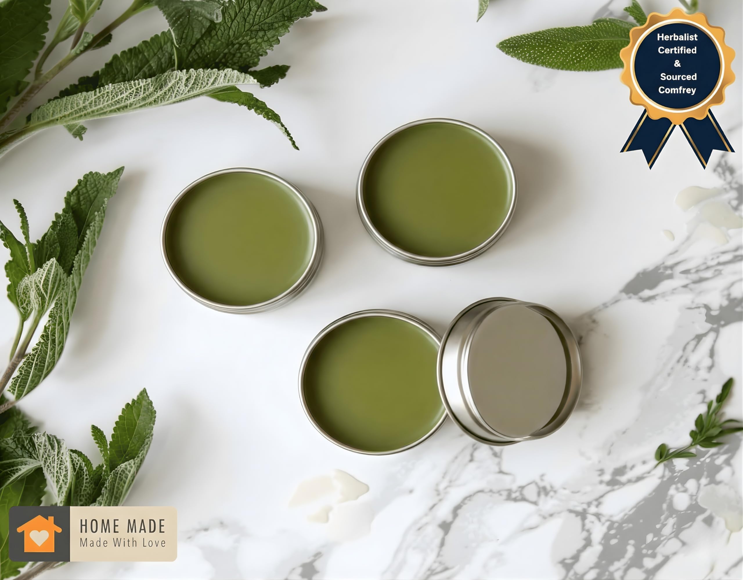 DNA Organics Comfrey Salve Ointment 2oz – Organic Herbal Salve for Bones, Muscles, Joints, Knees, Skin & Tattoo Care. Herbal Balm for Soothing Relief. Handcrafted, Slow-Infused, No Chemical Fillers Wild Castle uk supplements