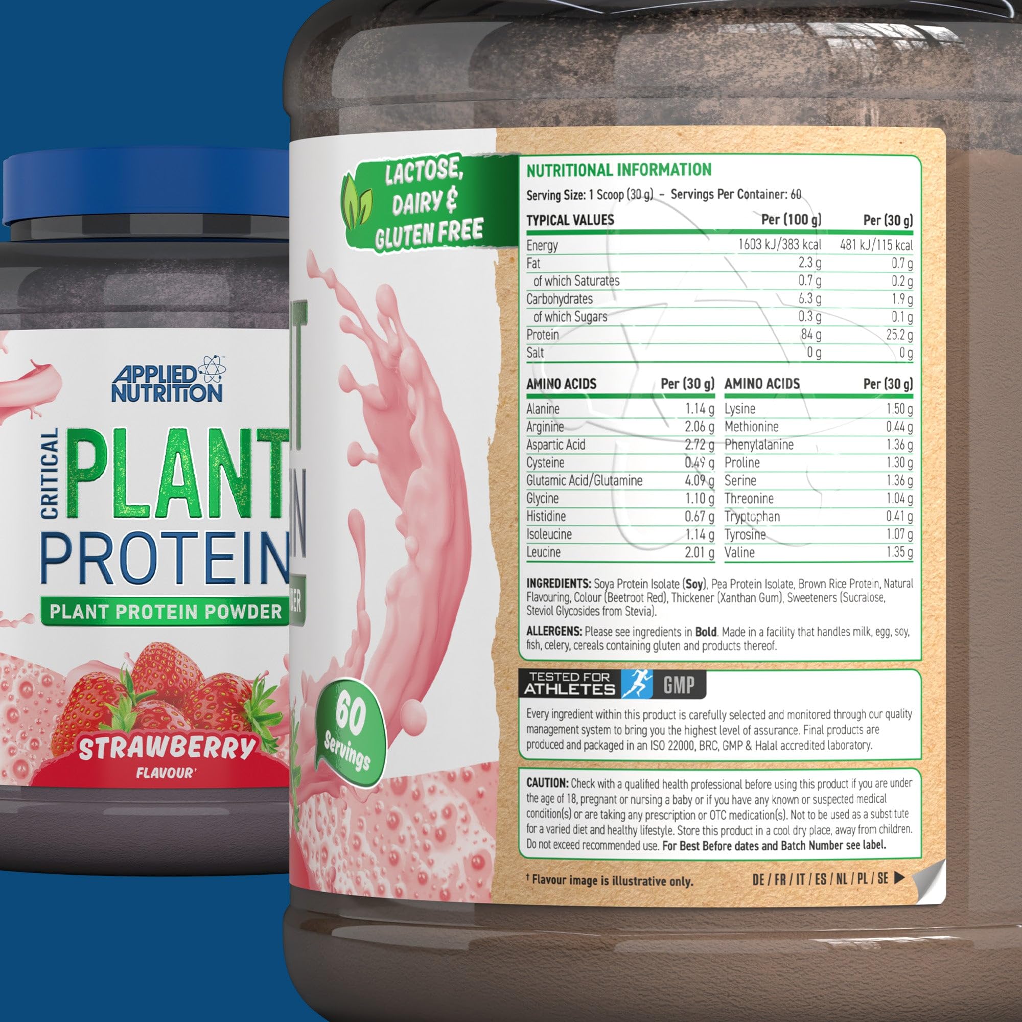 Applied Nutrition Plant Protein Powder – Critical Plant Vegan Protein Shake with SOYA Applied Nutrition uk supplements