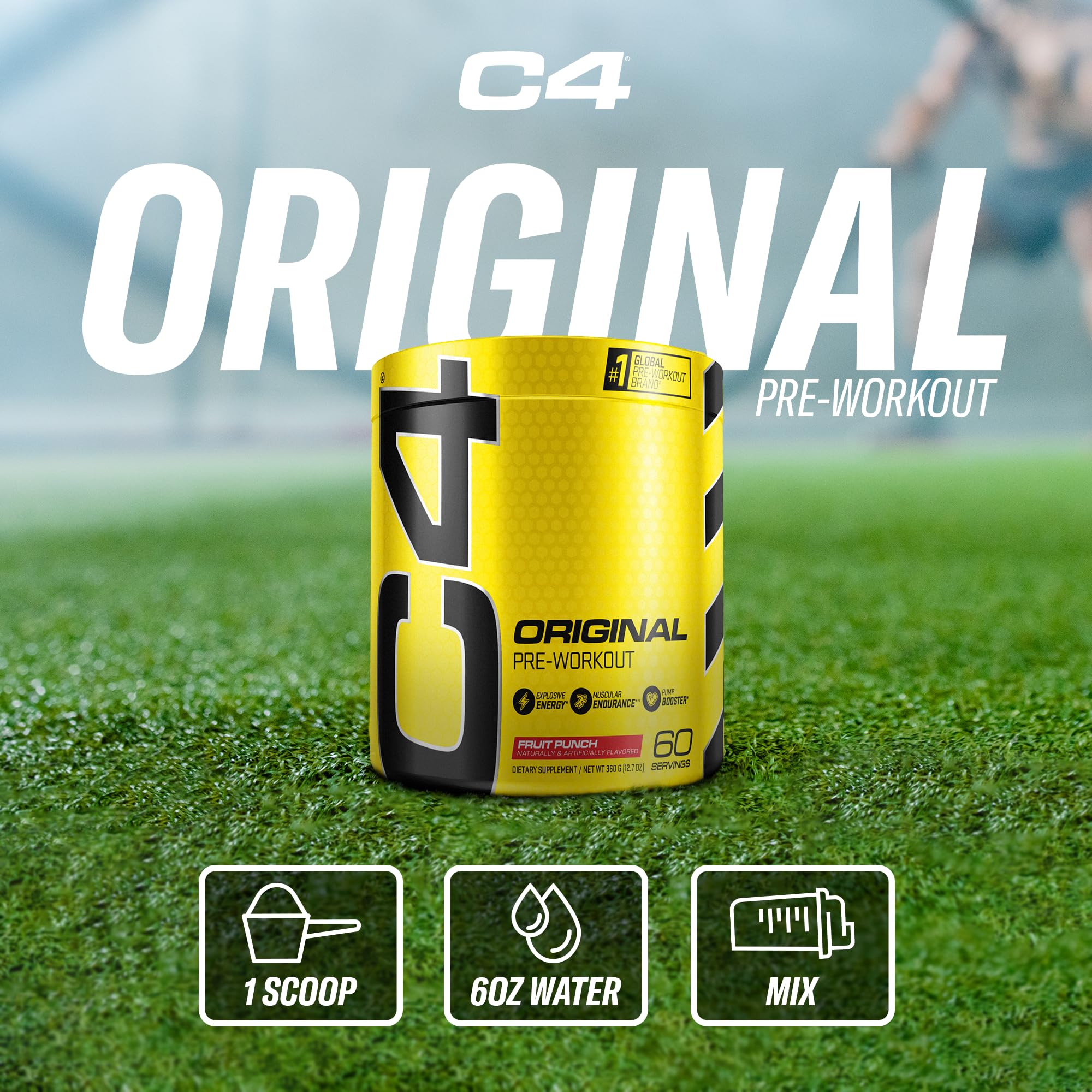 C4 Original Pre Workout Powder Fruit Punch - Vitamin C for Immune Support - Sugar Free Cellucor uk supplements