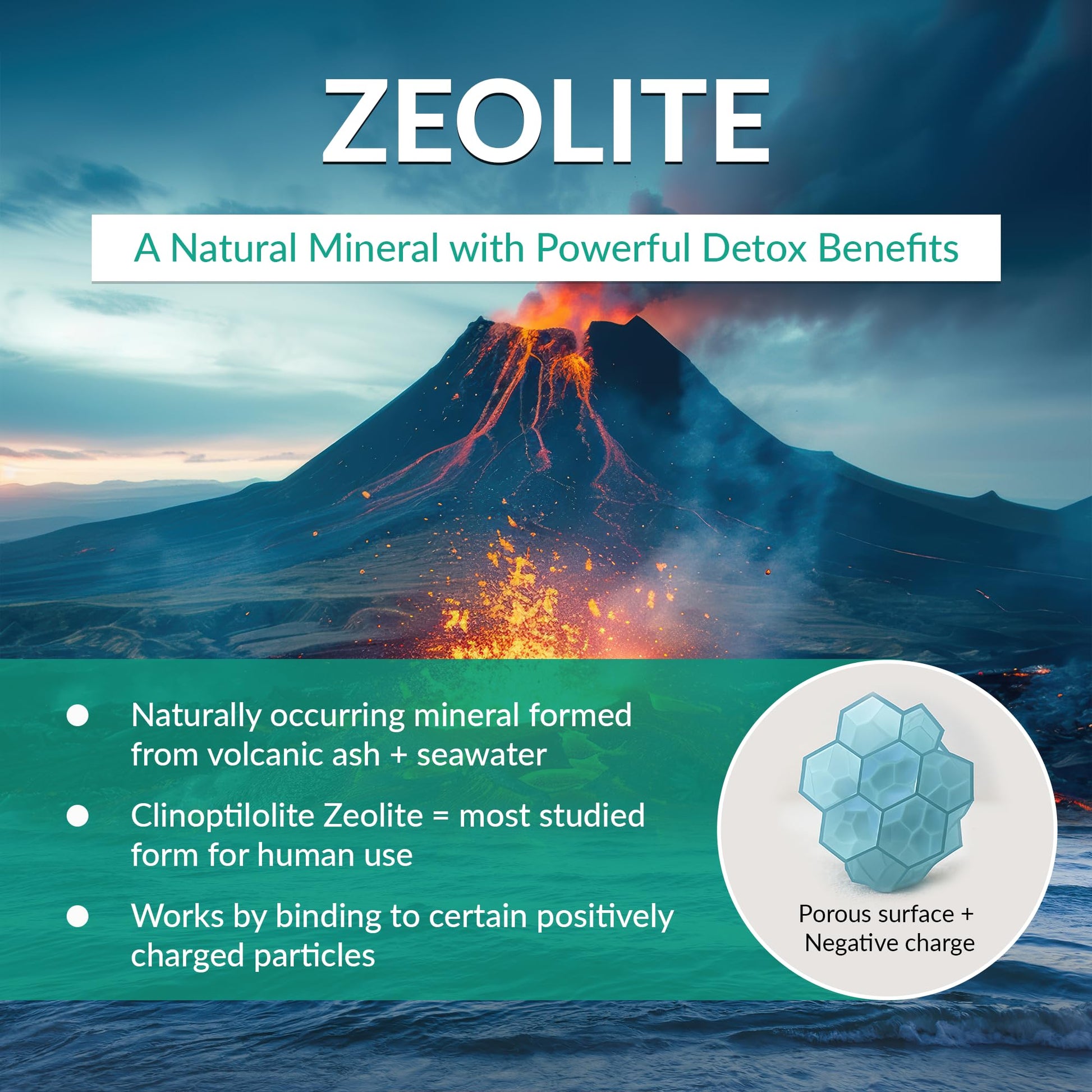 Organic Excellence Zeolite Clinoptilolite Powder – Pure Micronized Mineral Supplement – Supports Gut Health, Cleansing Support & Internal Balance – Non-GMO, Vegan – 500 Servings Organic Excellence uk supplements
