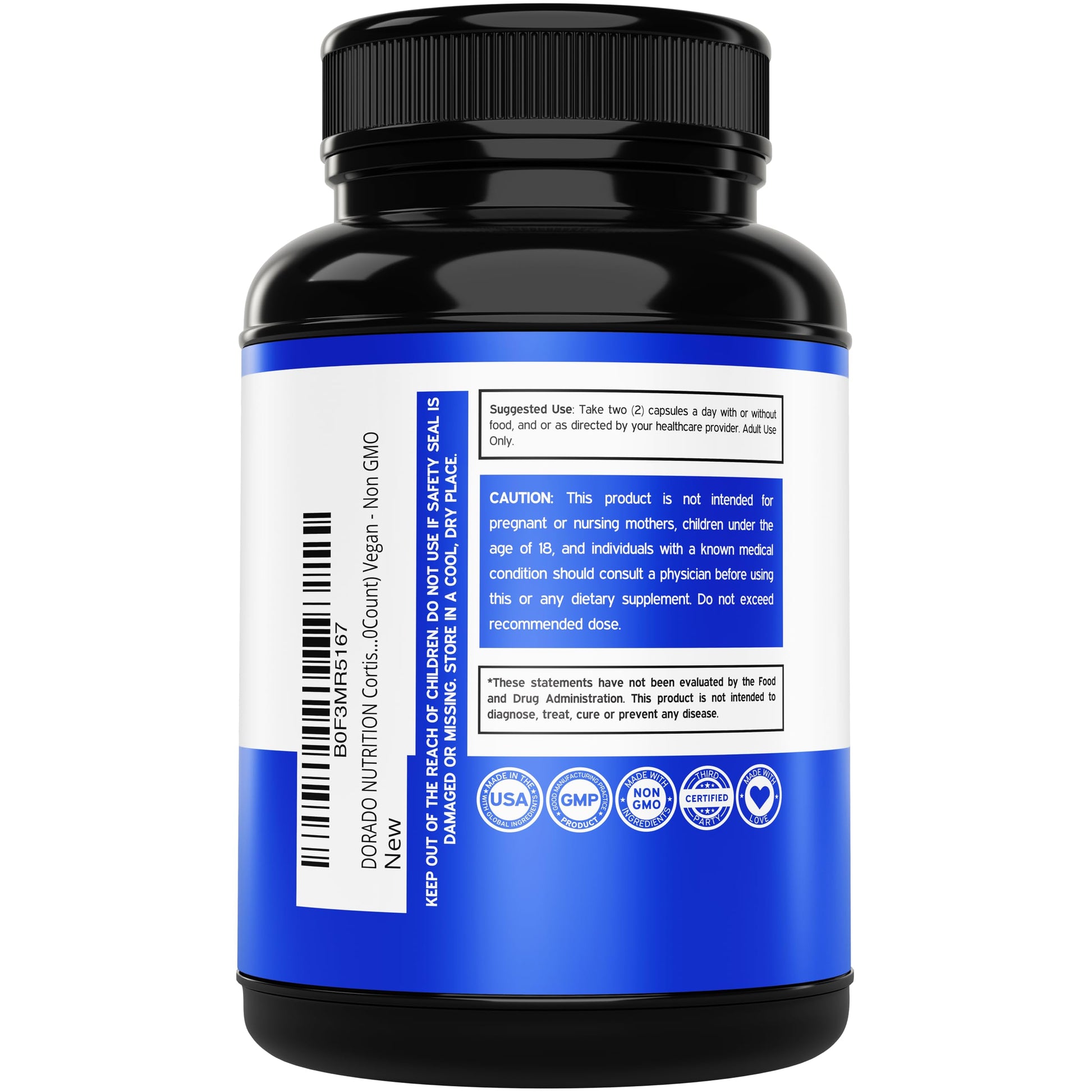 Cortisol Supplements for Women & Men with 14 in1 Blend (Magnesium, Ashwagandha, L Theanine & More) Healthy Cortisol Balance & Calm Mood Support - Third Party Tested, Non GMO, USA Made - 60 Count DORADO NUTRITION uk supplements