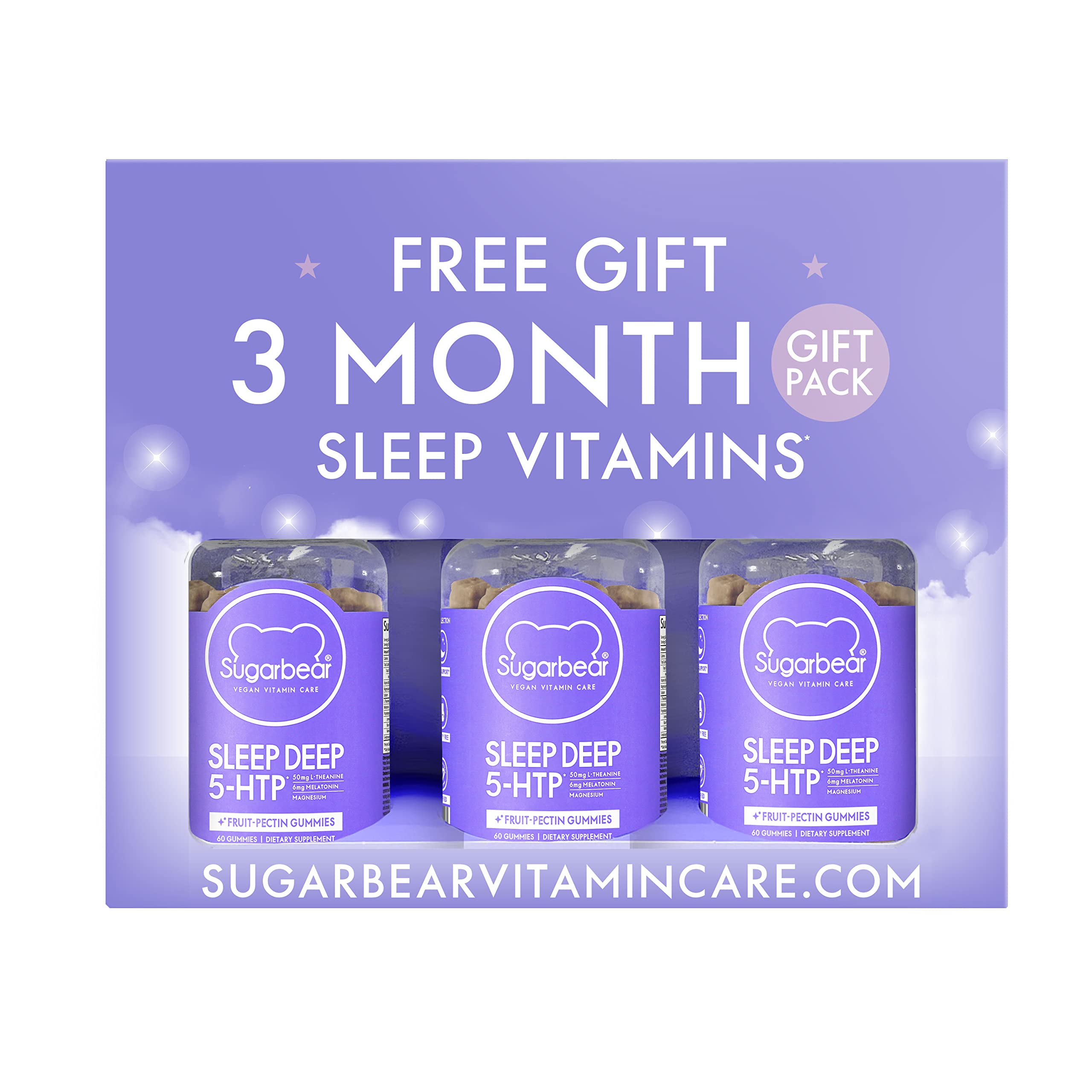 Sugarbear Sleep Aid Gummies for Adults with Melatonin 6mg, Magnesium SugarBearHair uk supplements