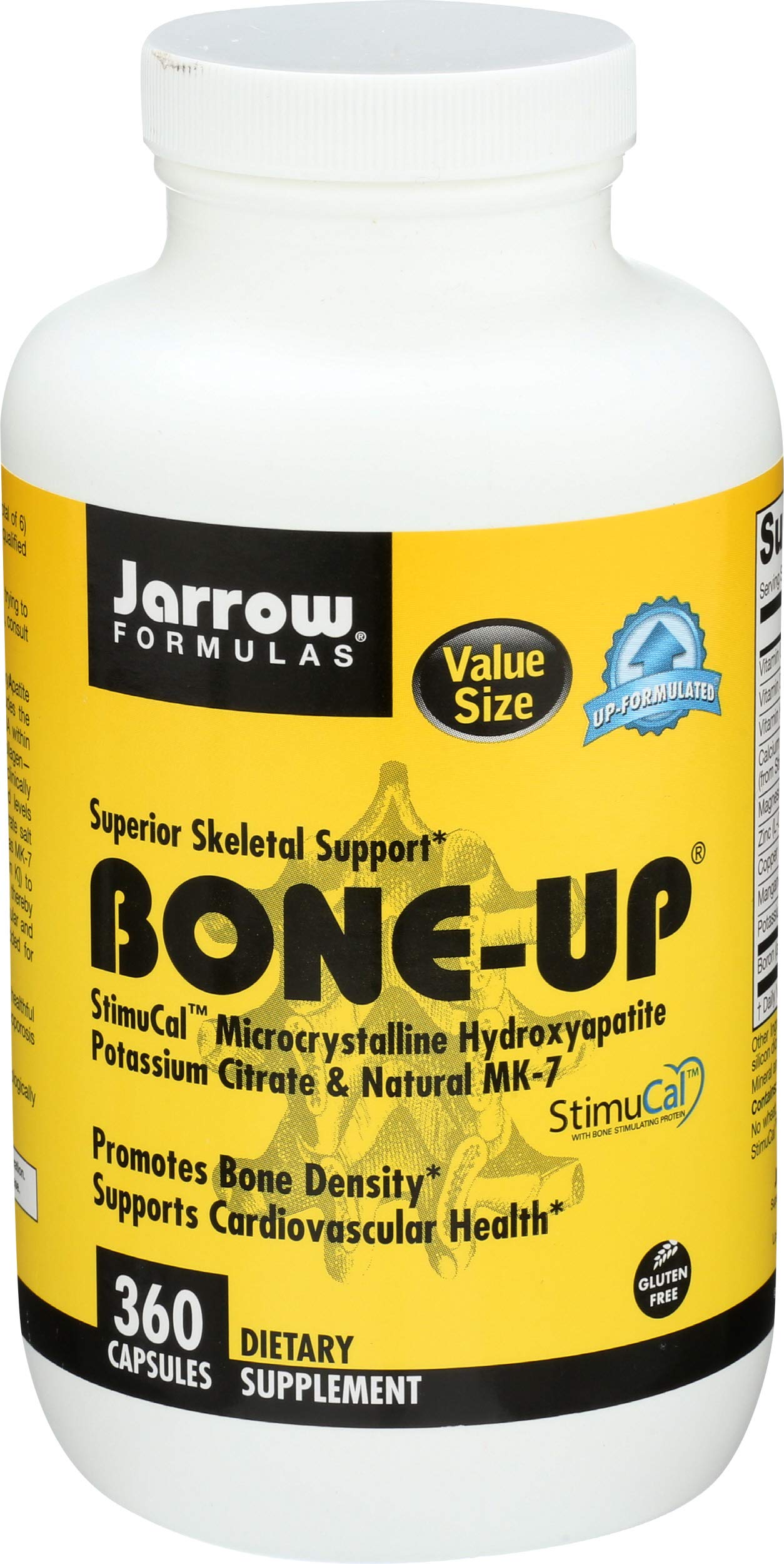 Jarrow Formulas BoneUp for Bone Density - Vitamin D3 and K2, Calcium Support, 360 Capsules, Promotes Skeletal Nutrition, Up to 60 Days Supply Jarrow Formulas uk supplements