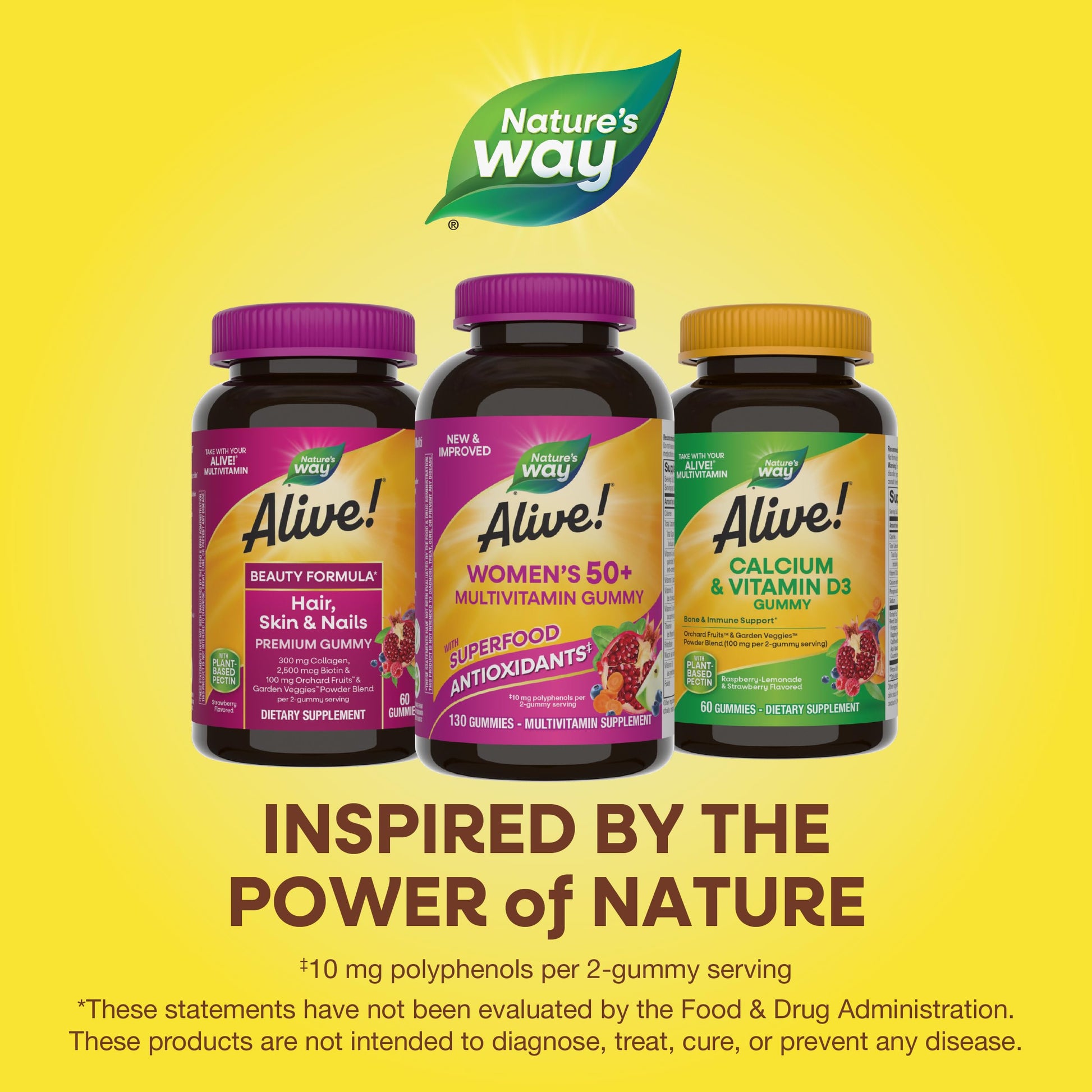 Nature's Way Alive! Women's 50+ Daily Gummy Multivitamins, Women's Supplements, Supports Healthy Heart, Brain & Bones Nature's Way uk supplements