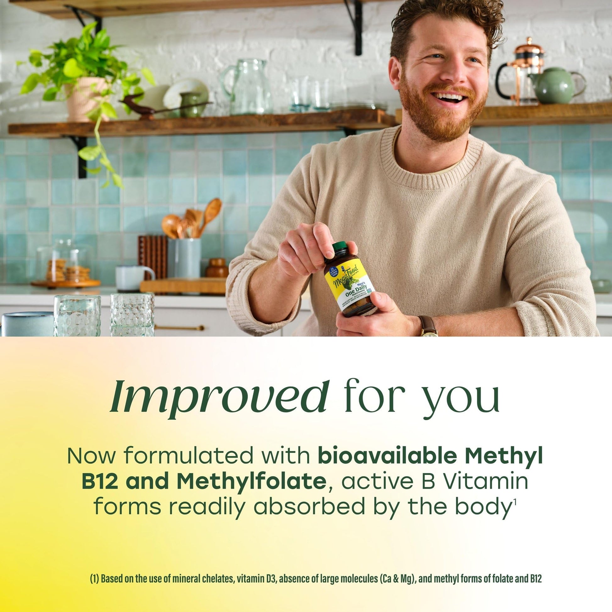 MegaFood One Daily Mens Multivitamins - Multivitamin for Men - Vitamin C, Vitamin D3 & Vitamin B12 - Muscle, Energy Metabolism & Immune Support MegaFood uk supplements