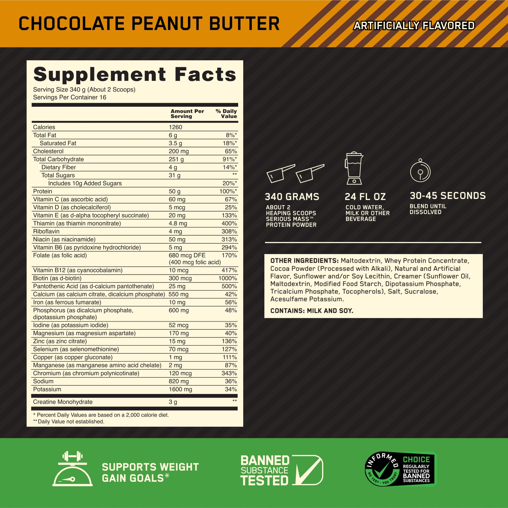 Optimum Nutrition Serious Mass, Weight Gainer Protein Powder for Muscle Gain, Added Optimum Nutrition uk supplements