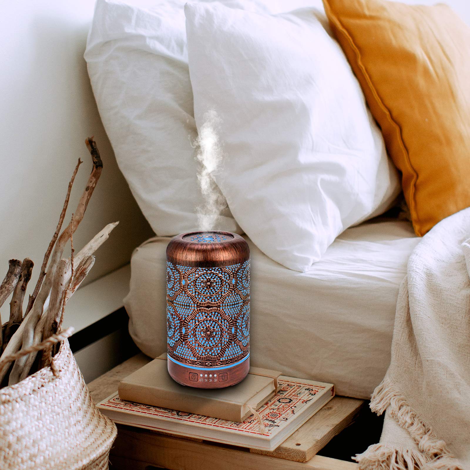 Essential Oil Diffuser, Upgraded Metal Diffusers with Lavender Lemon Essential Oils, 250ml BAIESHIJI uk supplements