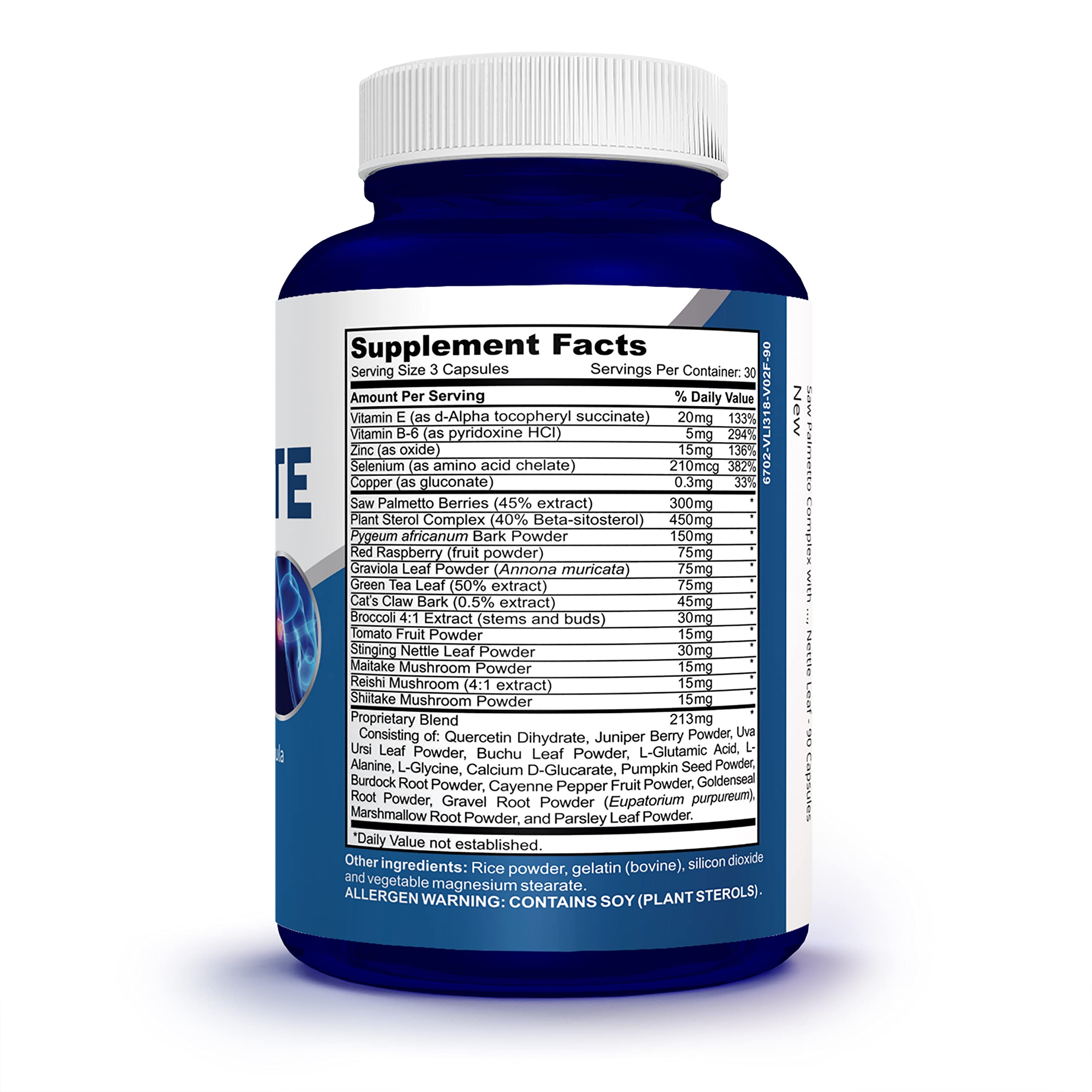 NusaPure Saw Prostate Palmetto Complex (Plant Sterol Complex, Nettle Root, Pygeum Bark, Graviola) - 90 Capsules NusaPure uk supplements