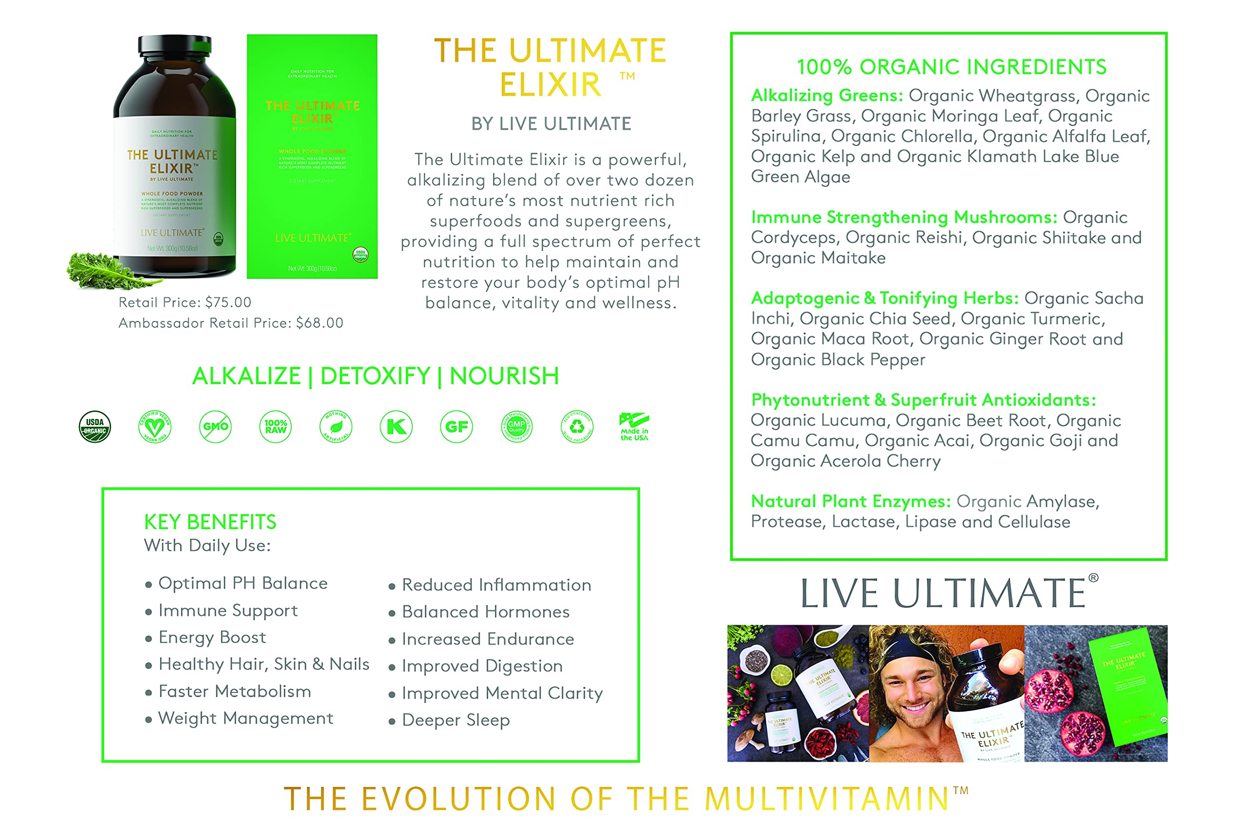 Live Ultimate The Ultimate Elixir 30 Day Supply Pouch Live Ultimate uk supplements