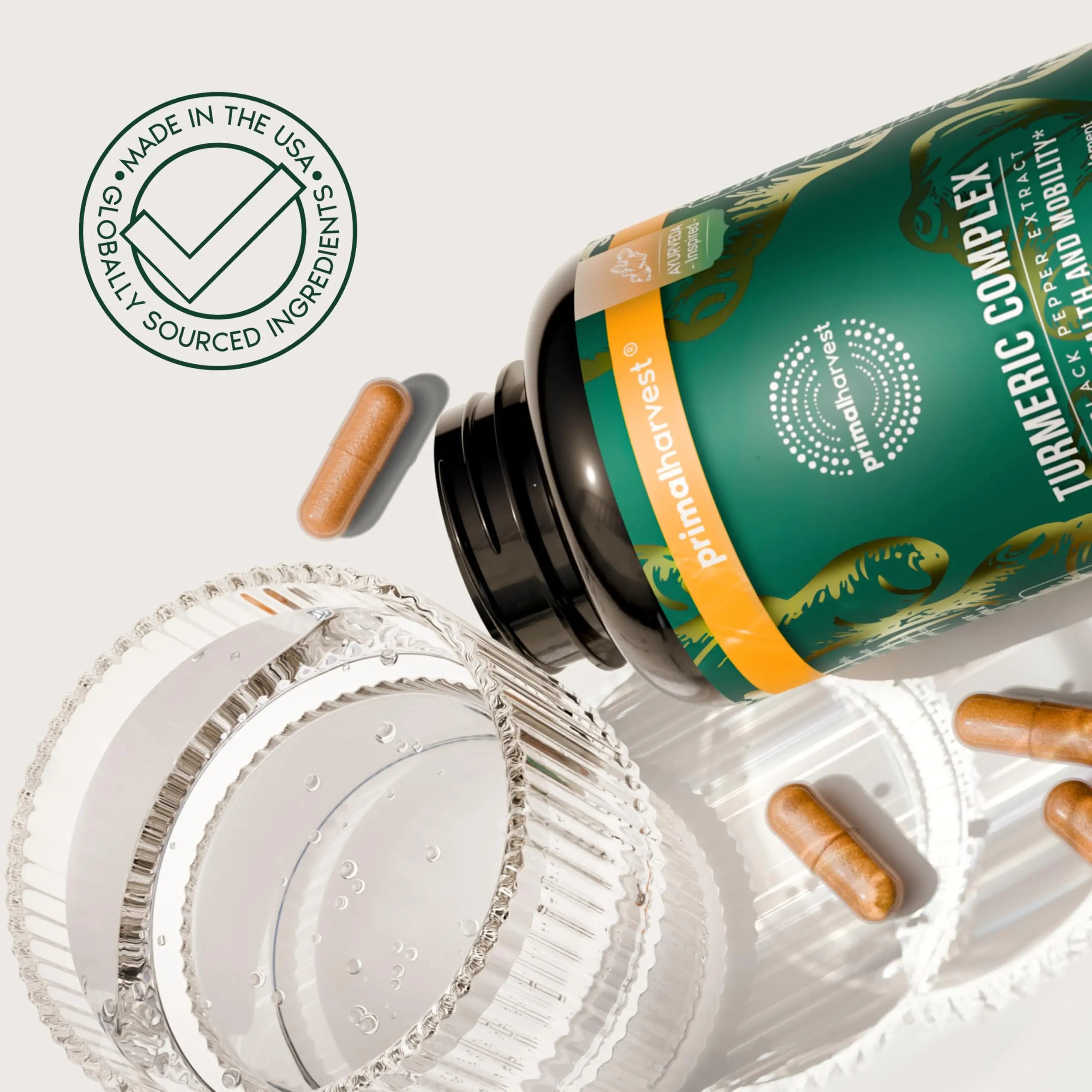 Primal Harvest 1 Pack, Primal Turmeric Complex w/Black Pepper Extract, Joint and Mobility Support Turmeric Supplement for Women & Men, 60 Capsules Primal Harvest uk supplements