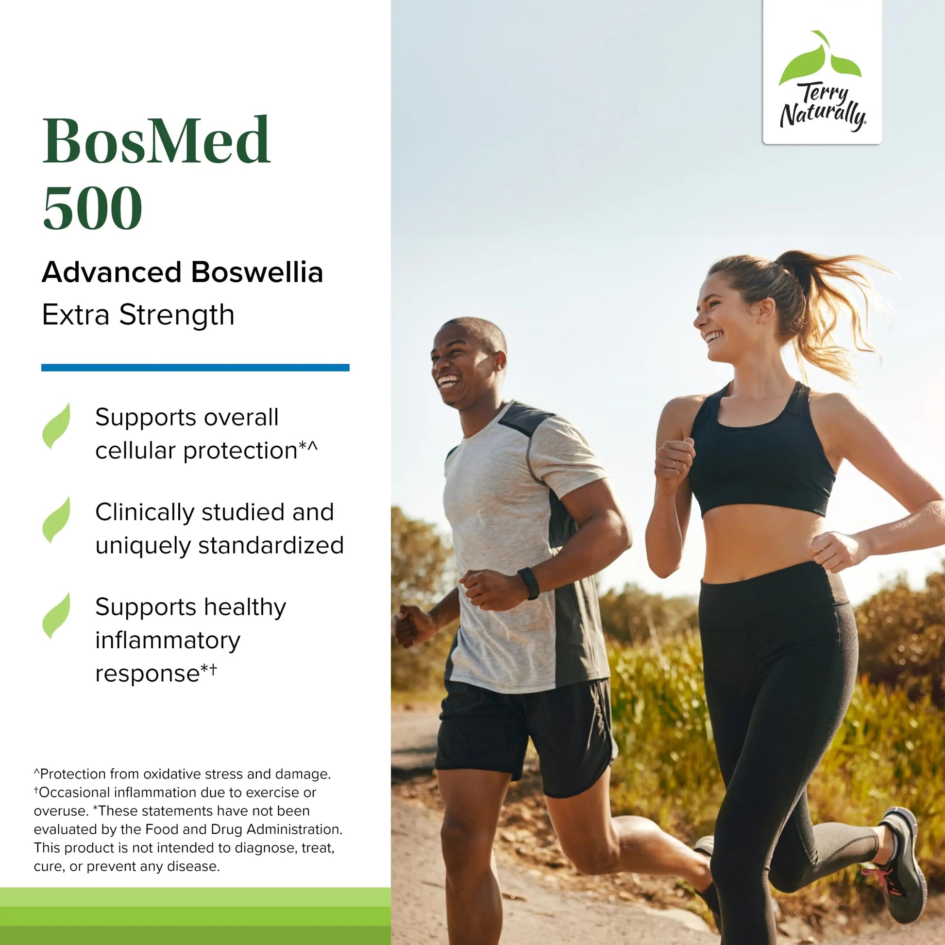 Terry Naturally BosMed 500 Extra Strength - Boswellia Serrata Extract Supplement - Supplement for Healthy Lung Support - Herbal Supplement Formula with High Levels of AKBA - 120 Softgels Terry Naturally uk supplements