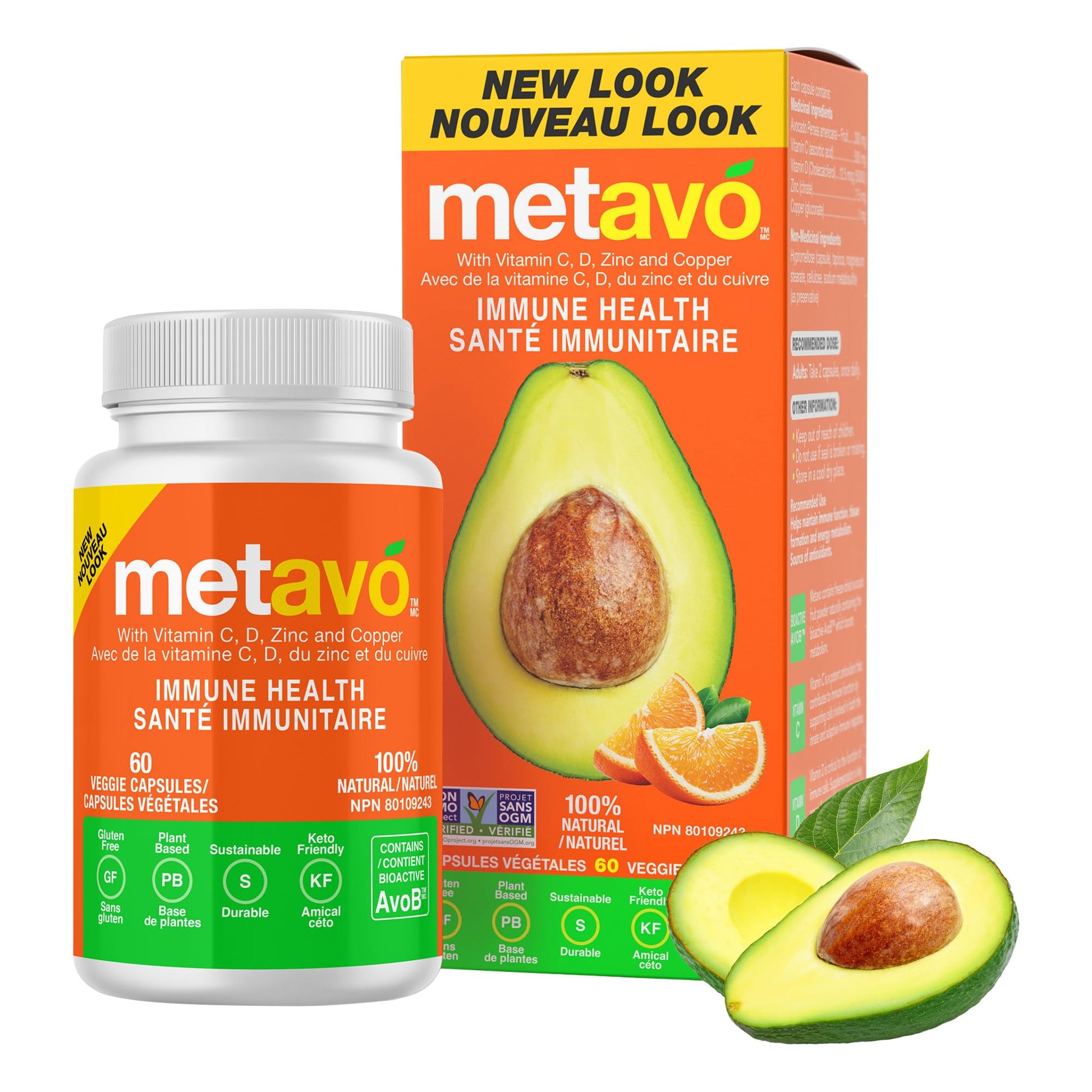 Metavo Immune Health - Natural Immune Support Supplement, Essential Zinc Supplements for Men & Women Enriched with Vitamin C, D & Copper, 60 Vegan Capsules, 30 Servings Metavo uk supplements