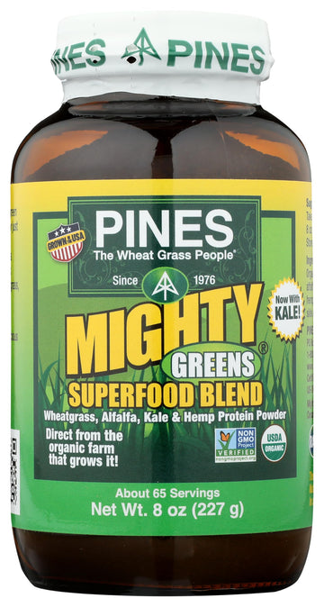 Pines Organic Mighty Greens Superfood Blend, 8 Ounce Pines uk supplements