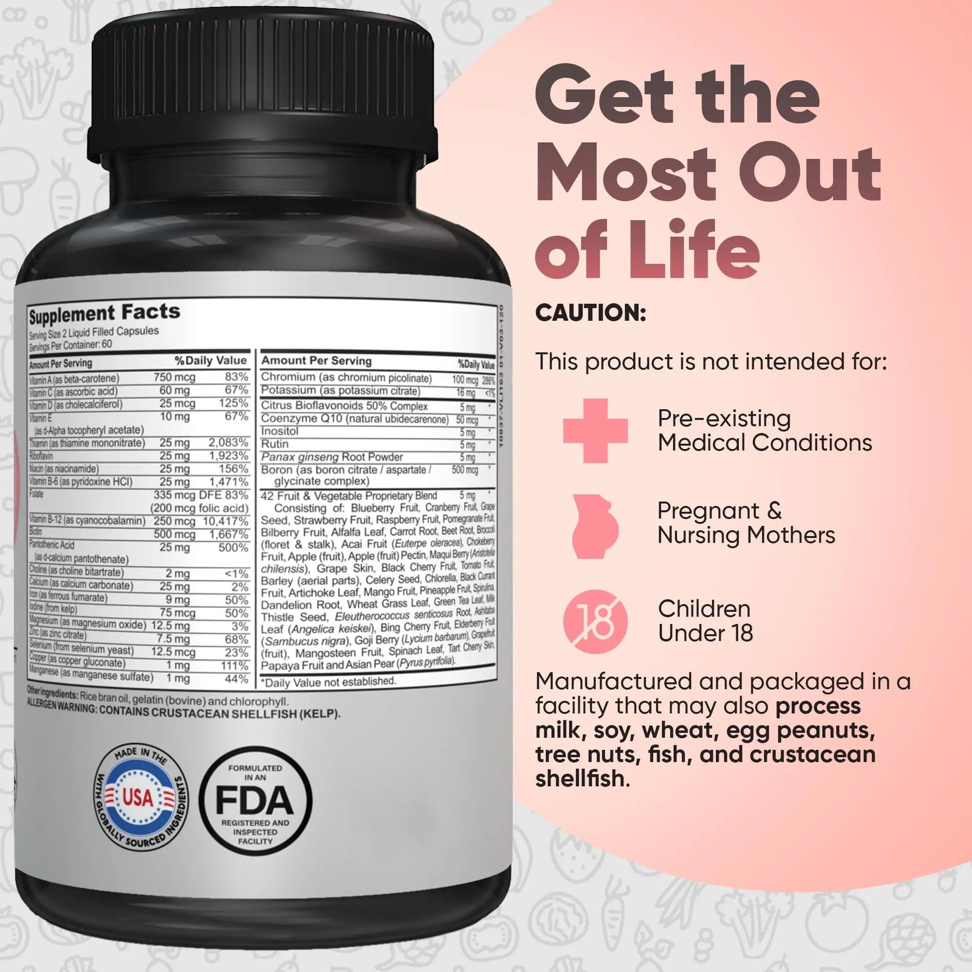 Bariatric Multivitamin with Iron - Easy-to-Swallow Capsule for Post Bariatric Surgery - Post Sleeve and Post Bypass Kaitamin uk supplements