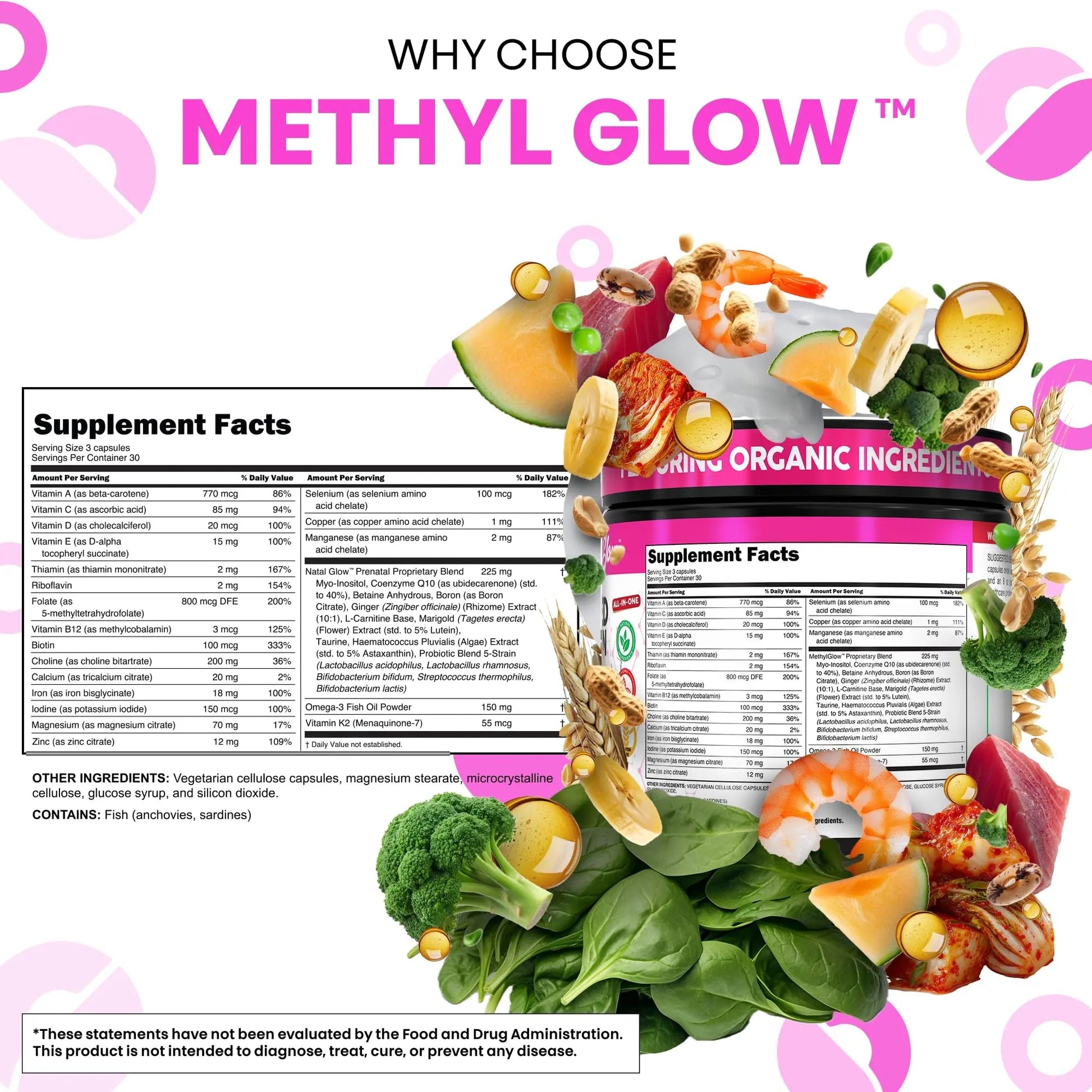 Methylated Multivitamin for Women Vitamins B6 Methyl B12 A B C D K E Folate Choline Omega 3 Thiamine Riboflavin Iron Clean Nutraceuticals uk supplements