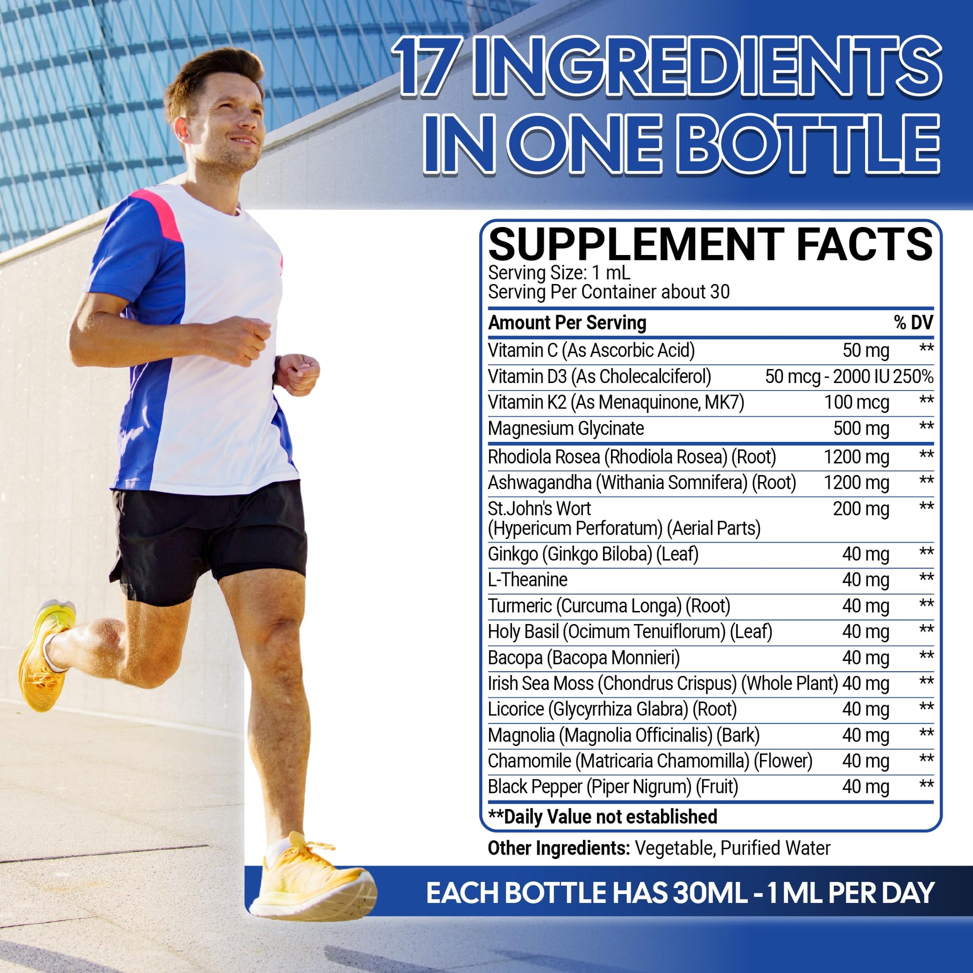 17in1 Rhodiola Rosea Liquid Drops with blend Ashwagandha Magnesium, L-Theanine. Ultra Strength Rhodiola Cortisol Supplement, Rhodiola Root for Support Relaxation, Mood, Energy - 1 FL Oz - 60 Day Mecisco uk supplements