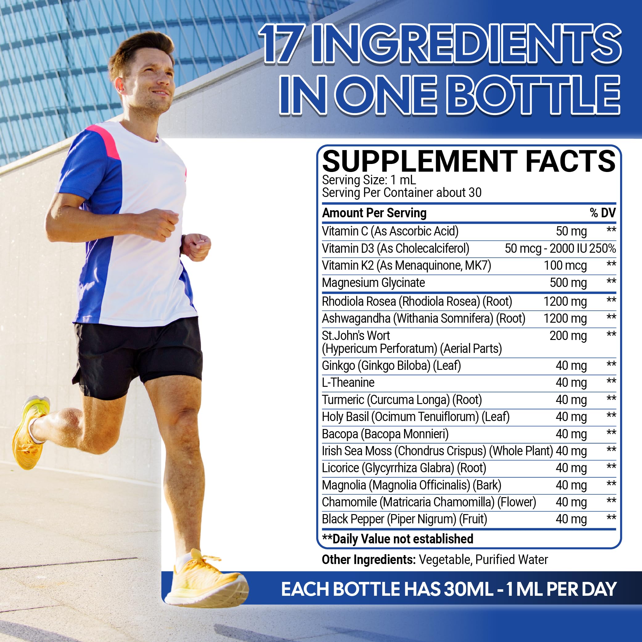 17in1 Rhodiola Rosea Liquid Drops with blend Ashwagandha Magnesium, L-Theanine. Ultra Strength Rhodiola Cortisol Supplement, Rhodiola Root for Support Relaxation, Mood, Energy - 1 FL Oz - 60 Day Mecisco uk supplements