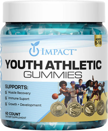 Youth Athletic Gummies – Kids Multivitamin Gummies with Essential Nutrients, Immune & Energy Support, Vegan & Gelatin-Free IMPACT uk supplements
