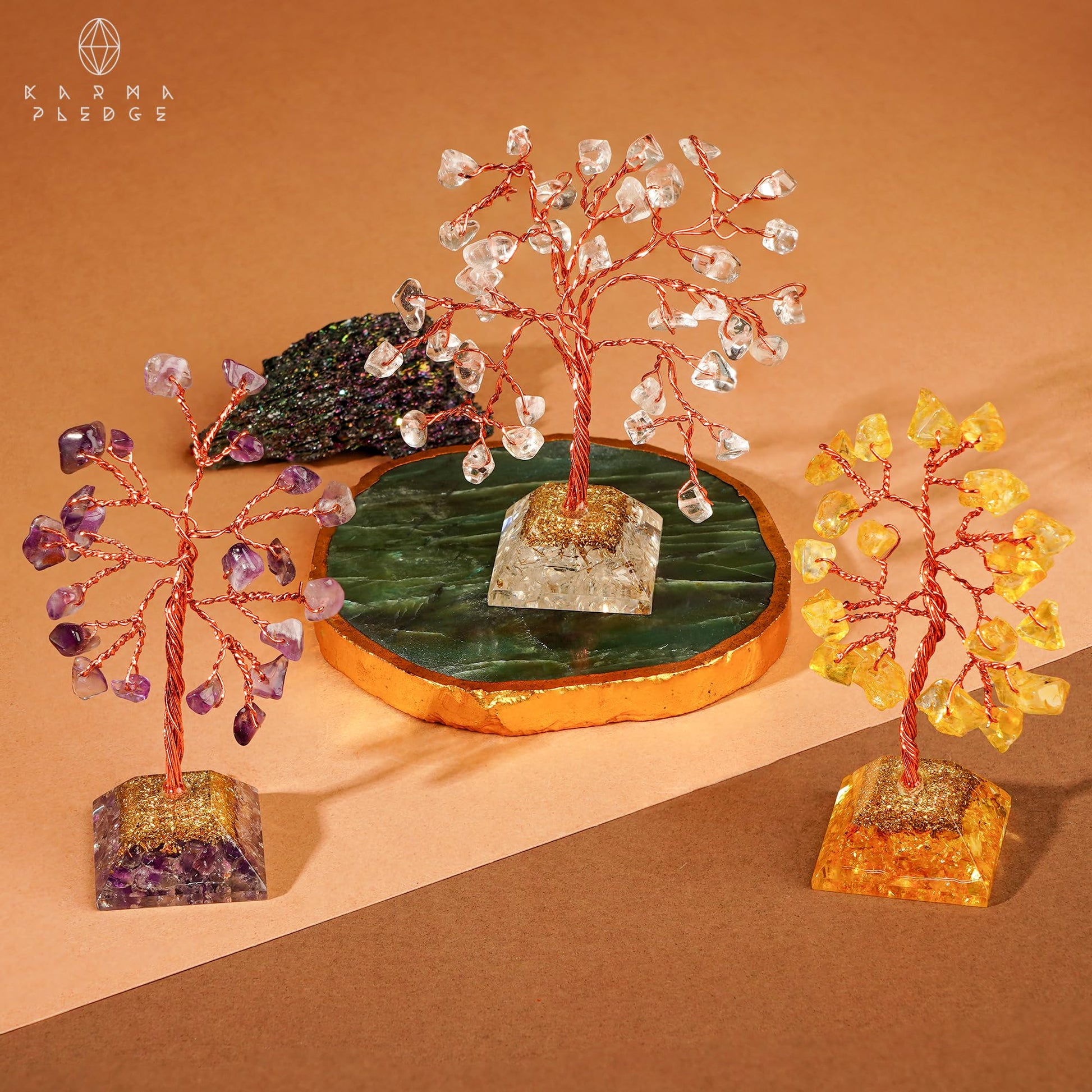 Crystal Tree Tree of Life 7 Chakra Healing Crystals & Stones for Positive Energy, Good Luck Gifts KARMAPLEDGE uk supplements