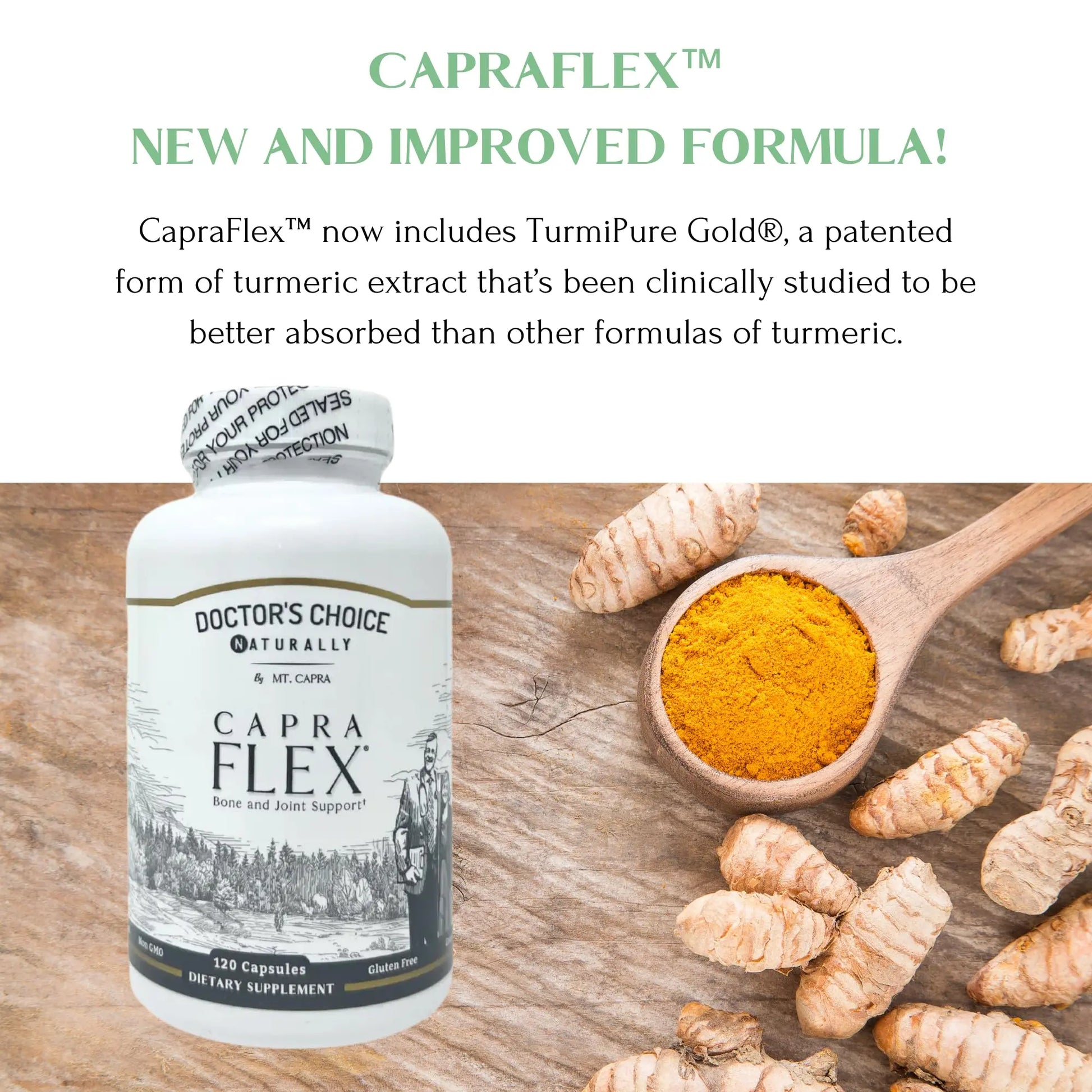 CapraFlex by Mt. Capra | Bone and Joint Support Supplement with Chicken Collagen, Hyaluronic Acid, Turmeric, and Herbs for Joint Vitality | 30 Servings - 120 Capsules Mt Capra uk supplements
