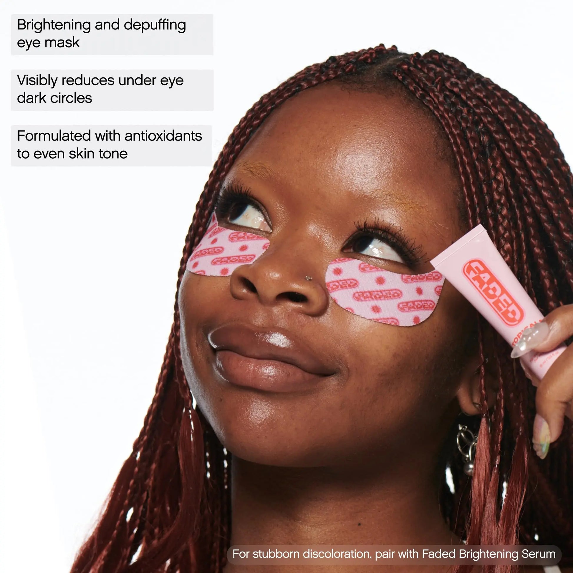 Topicals Faded Brightening Under Eye Masks | Patches to Depuff, Hydrate, Brighten and Cool | Reduce Dark Circles and Fine Lines | Contains Kojic Acid, Caffeine and Niacinamide (Set of 6) Topicals uk supplements