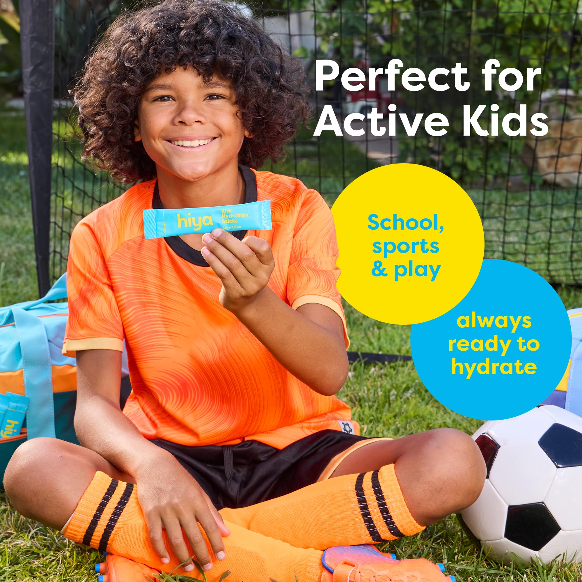 Hiya Kids Hydration with Electrolytes - Zero Added Sugar Berry Flavored Kids Hydration Packets - 15 Sticks - Travel-Friendly Drink Mix for Children Ages 2+ HIYA uk supplements
