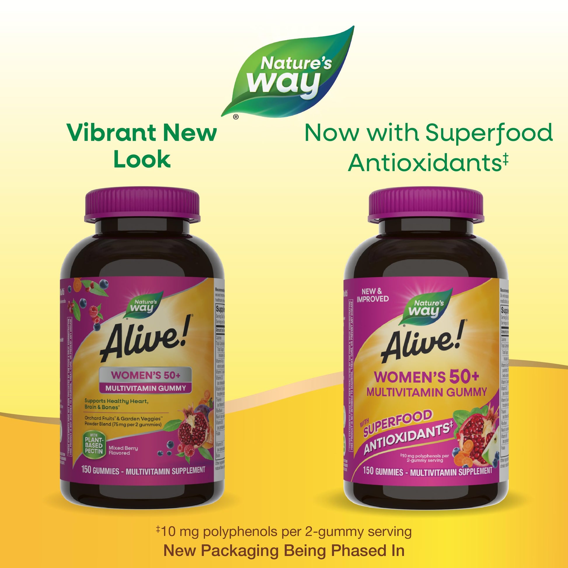 Nature's Way Alive! Women's 50+ Daily Gummy Multivitamins, Women's Supplements, Supports Healthy Heart, Brain & Bones Nature's Way uk supplements