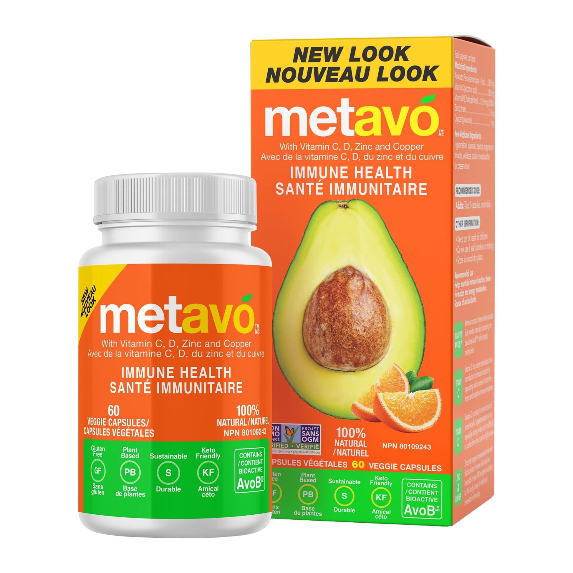 Metavo Immune Health - Natural Immune Support Supplement, Essential Zinc Supplements for Men & Women Enriched with Vitamin C, D & Copper, 60 Vegan Capsules, 30 Servings Metavo uk supplements