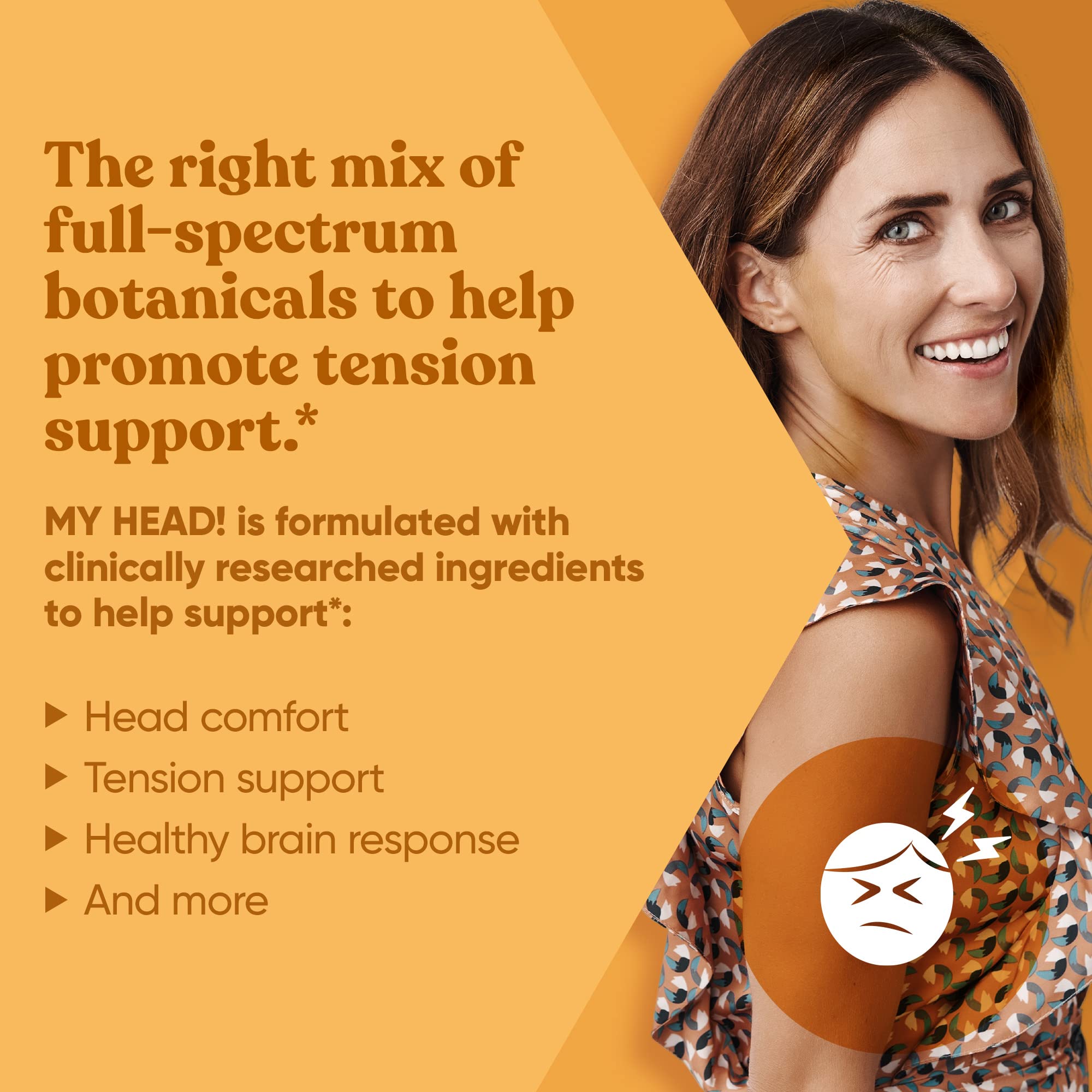 My Head! Headache Vitamins – Sensitivity, Tension, Comfort, Healthy Head Function for A Clear Mind – Fast acting Magnesium, Feverfew, Boswellia, Vitamin D, Ginger, & More – 60 Soft Capsules Eu Natural uk supplements