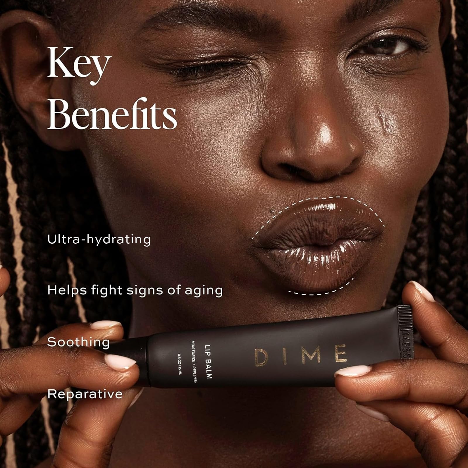 DIME Beauty Lip Balm, Hydrating Lip Balm and Gloss, Vegan & Cruelty-Free, Anti-Aging Lip Care, .5 oz / 15 ml DIME uk supplements